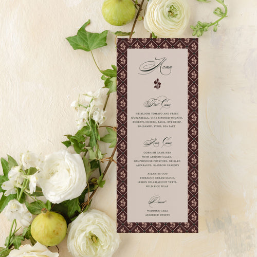 Autumn Highlands Dinner Menu