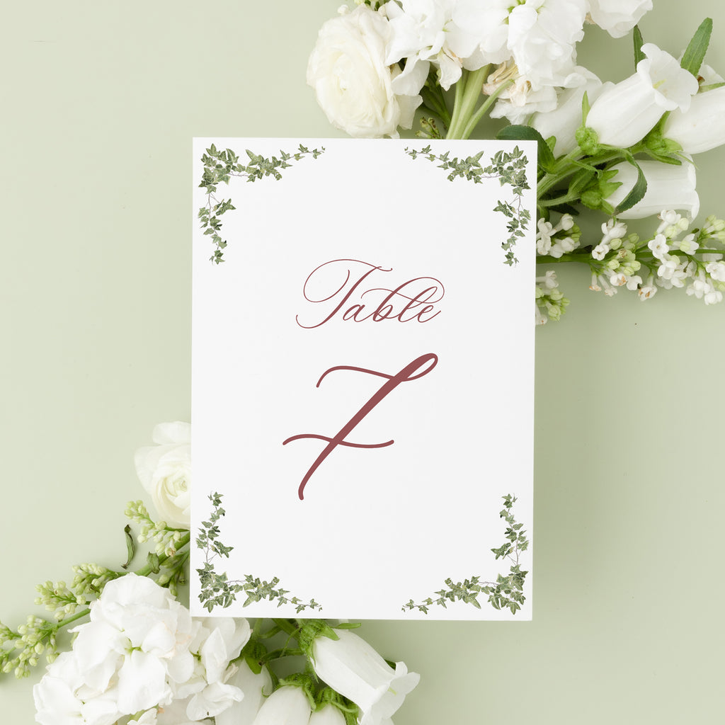 Garden Romance Table Number