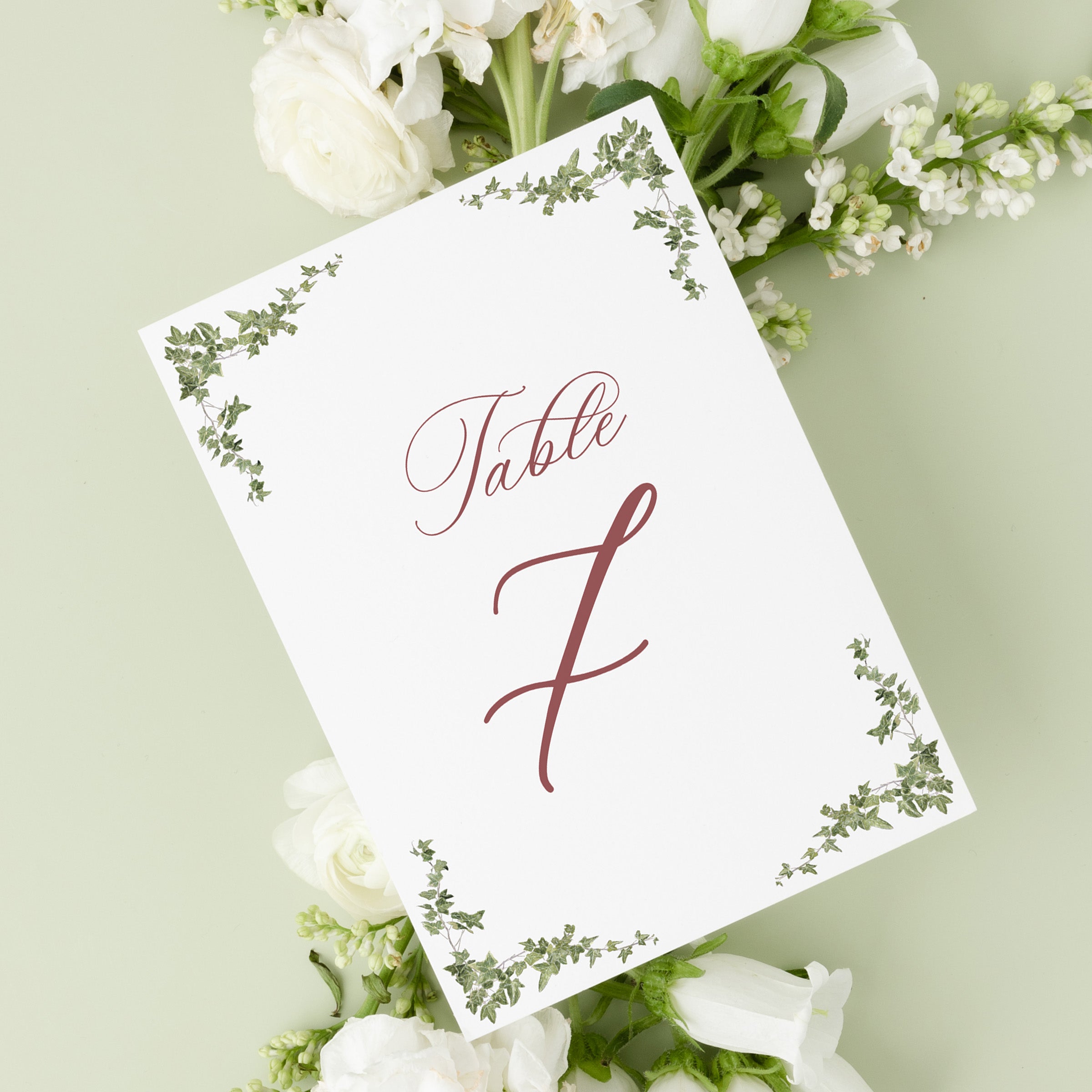 Garden Romance Table Number