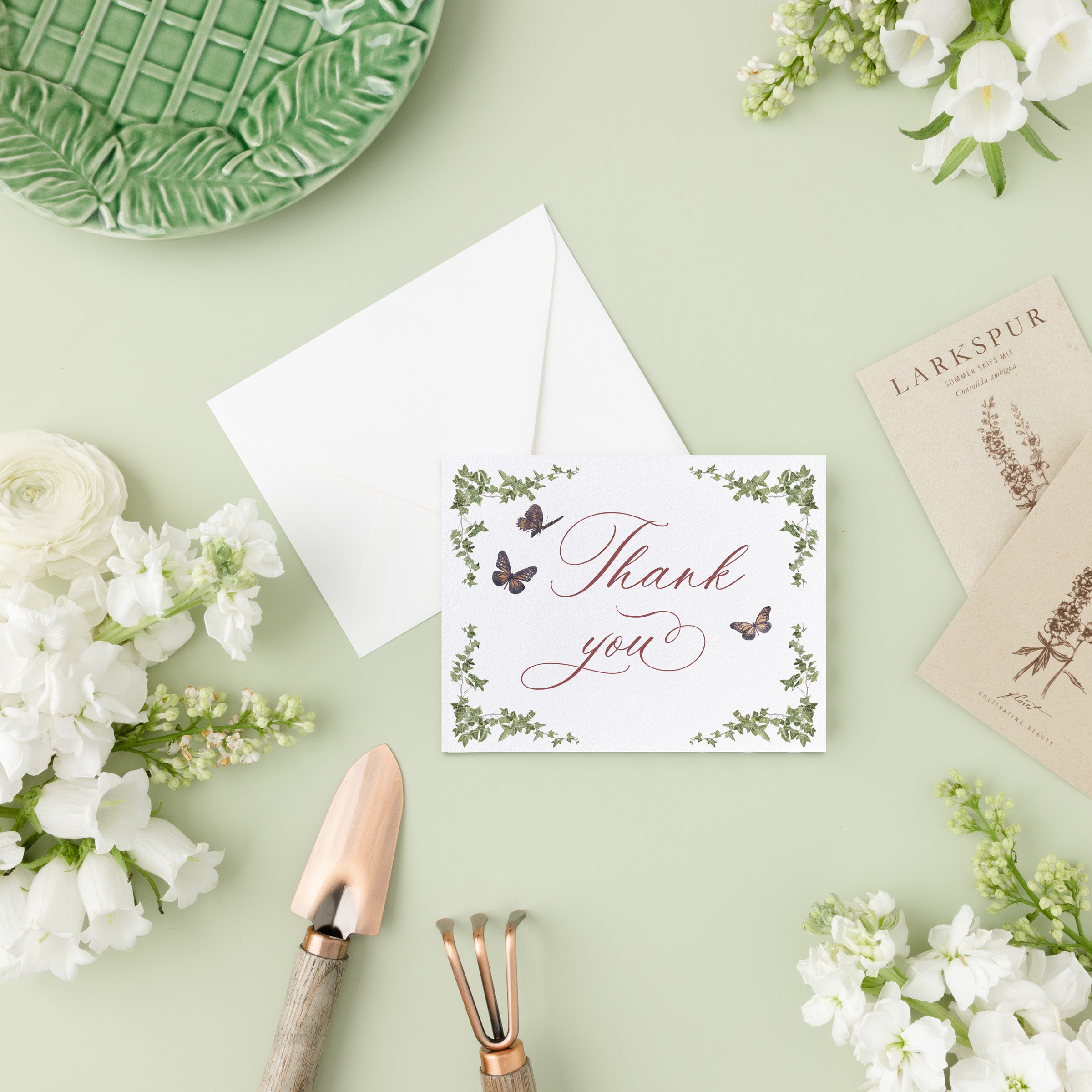 Garden Romance Thank You Card