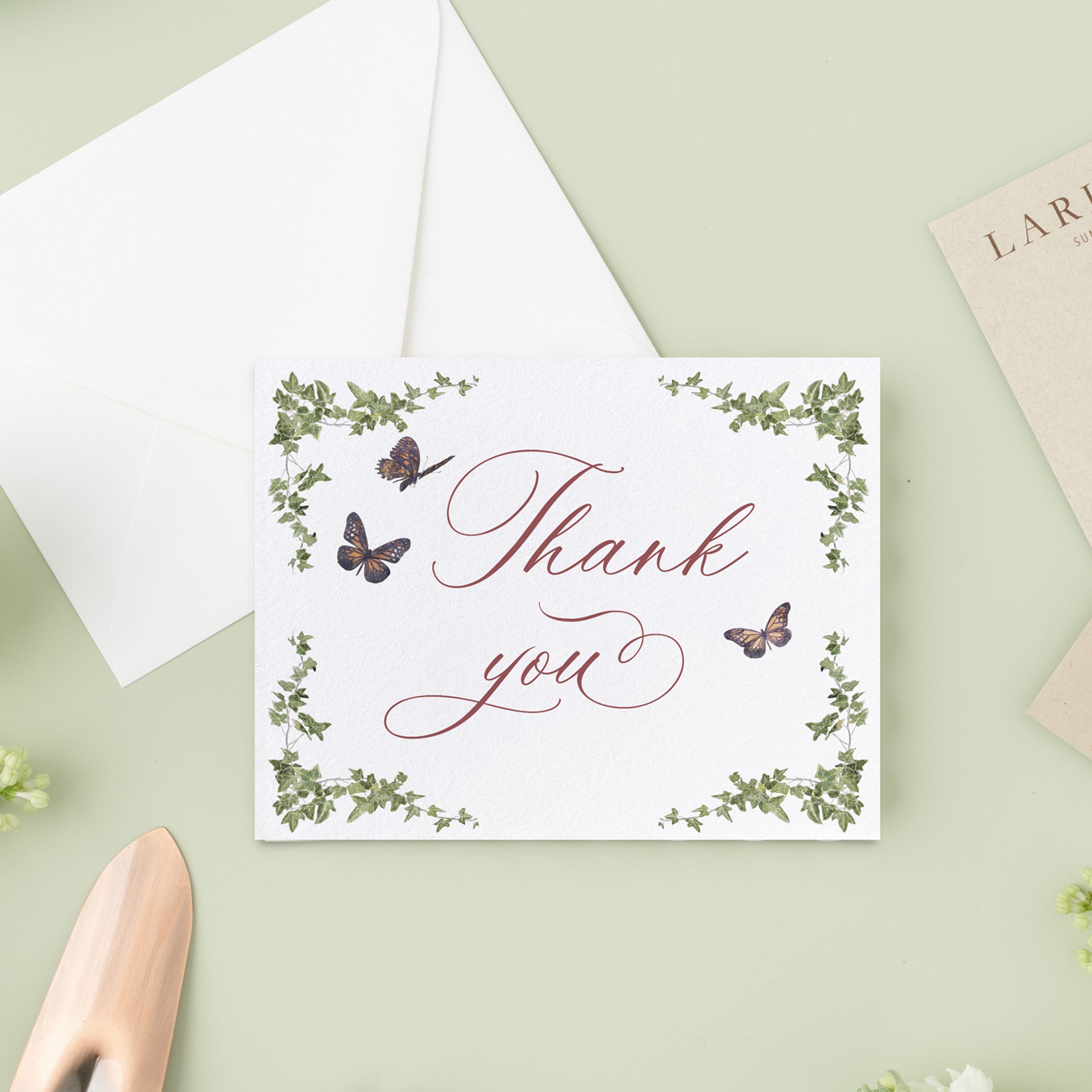 Garden Romance Thank You Card