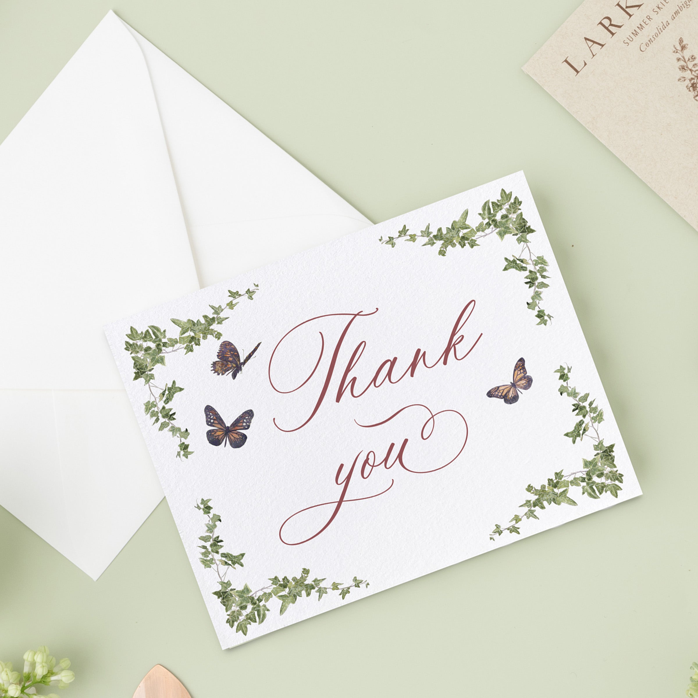 Garden Romance Thank You Card