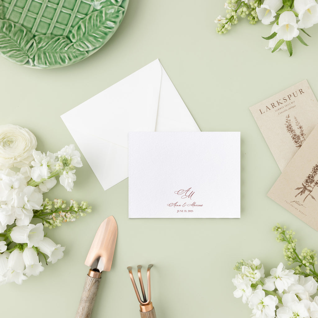 Garden Romance Thank You Card