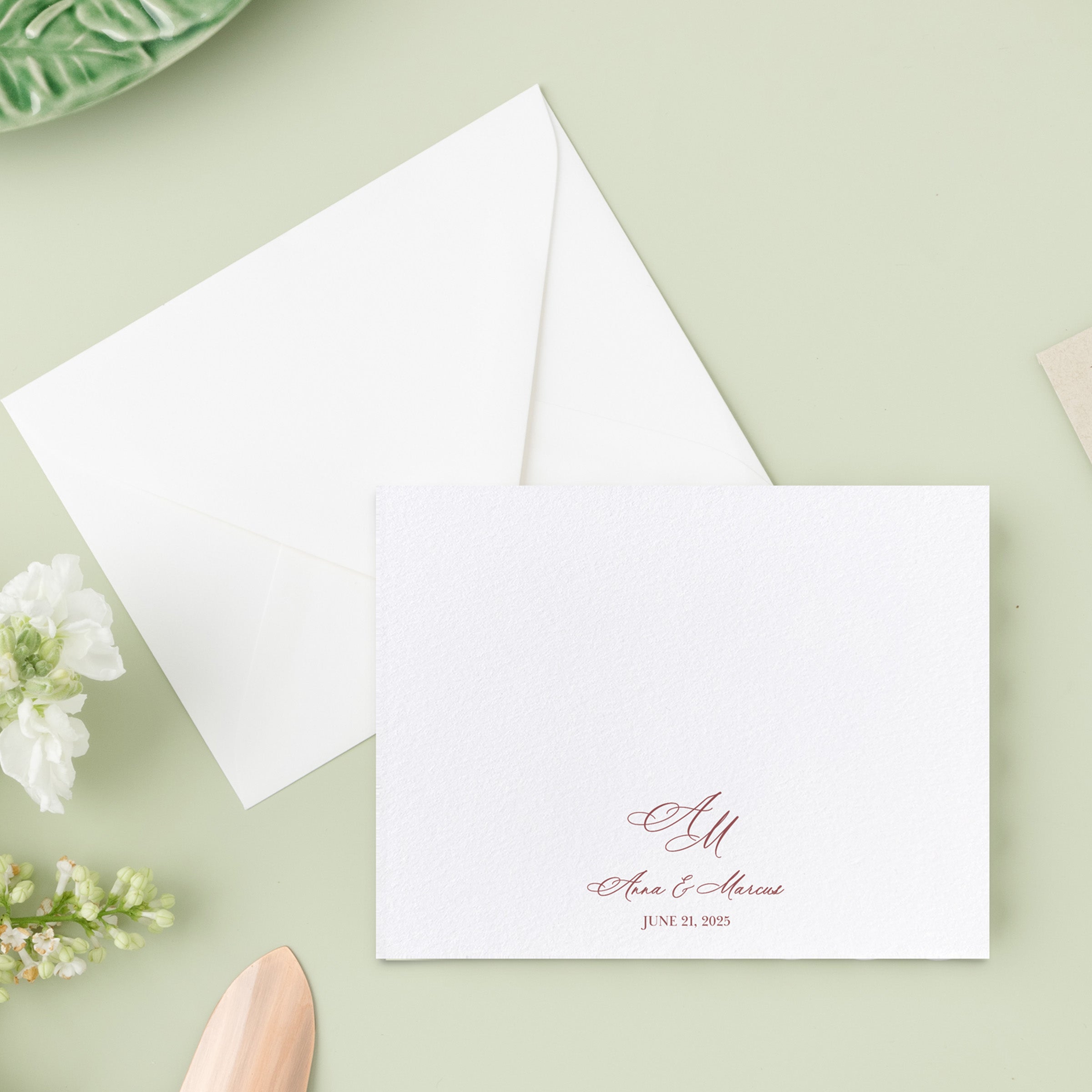 Garden Romance Thank You Card