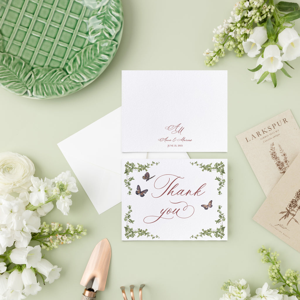 Garden Romance Thank You Card