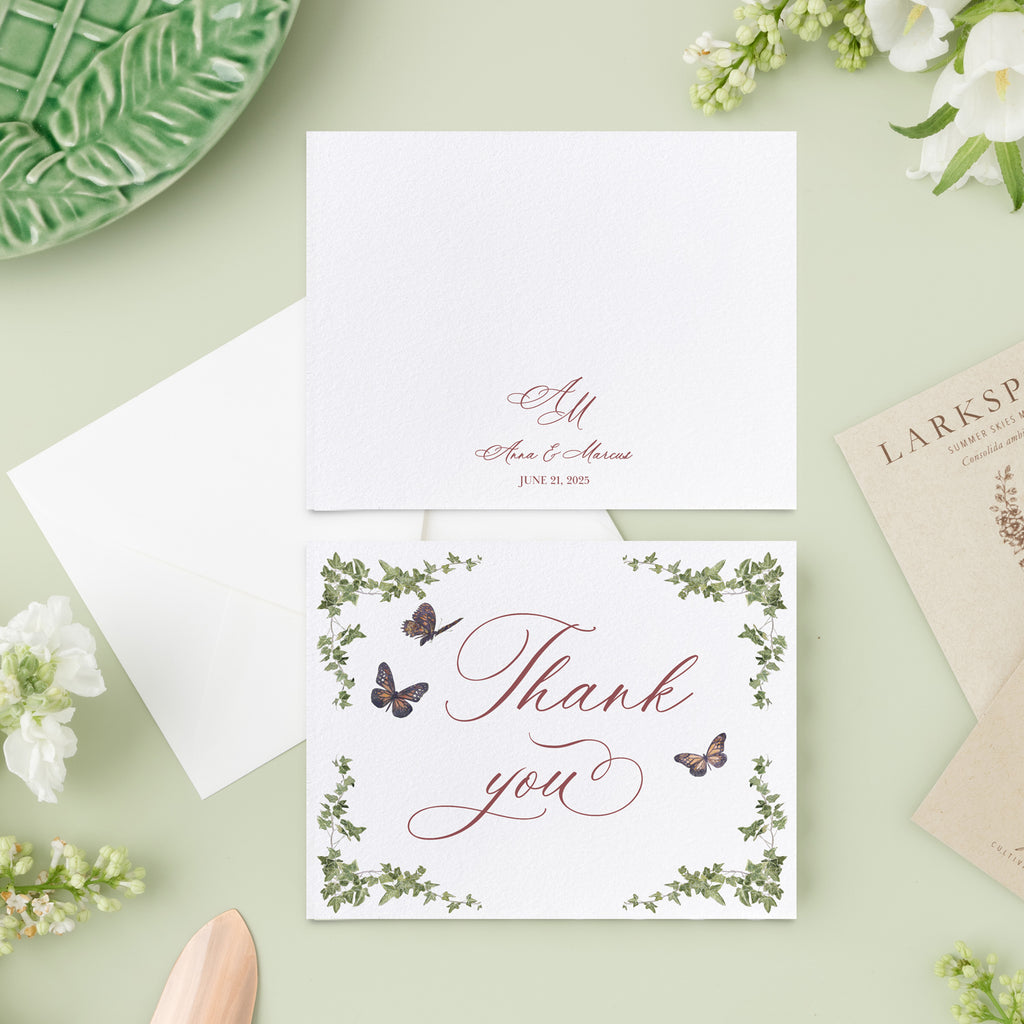 Garden Romance Thank You Card