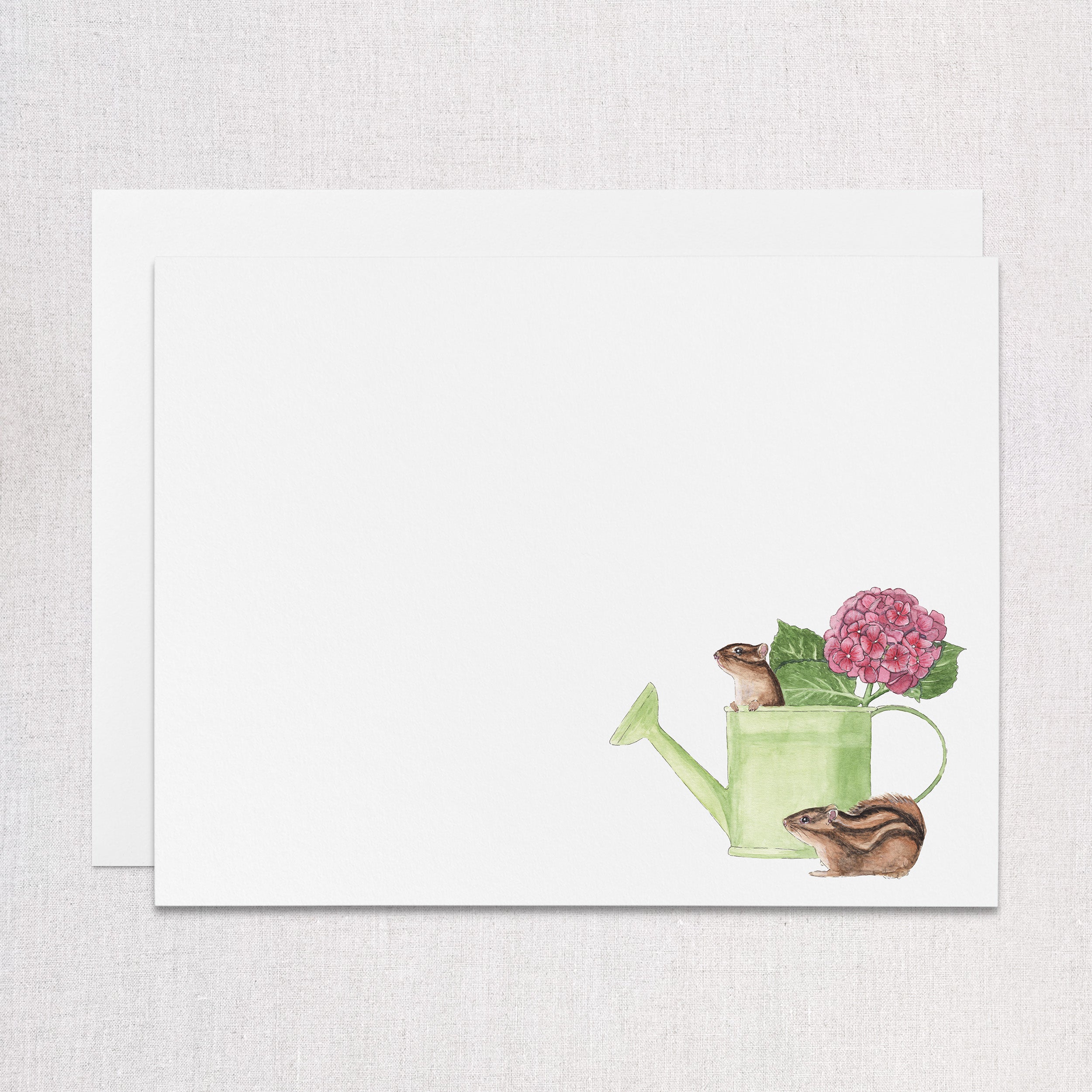 Garden Chipmunks Note Card Set