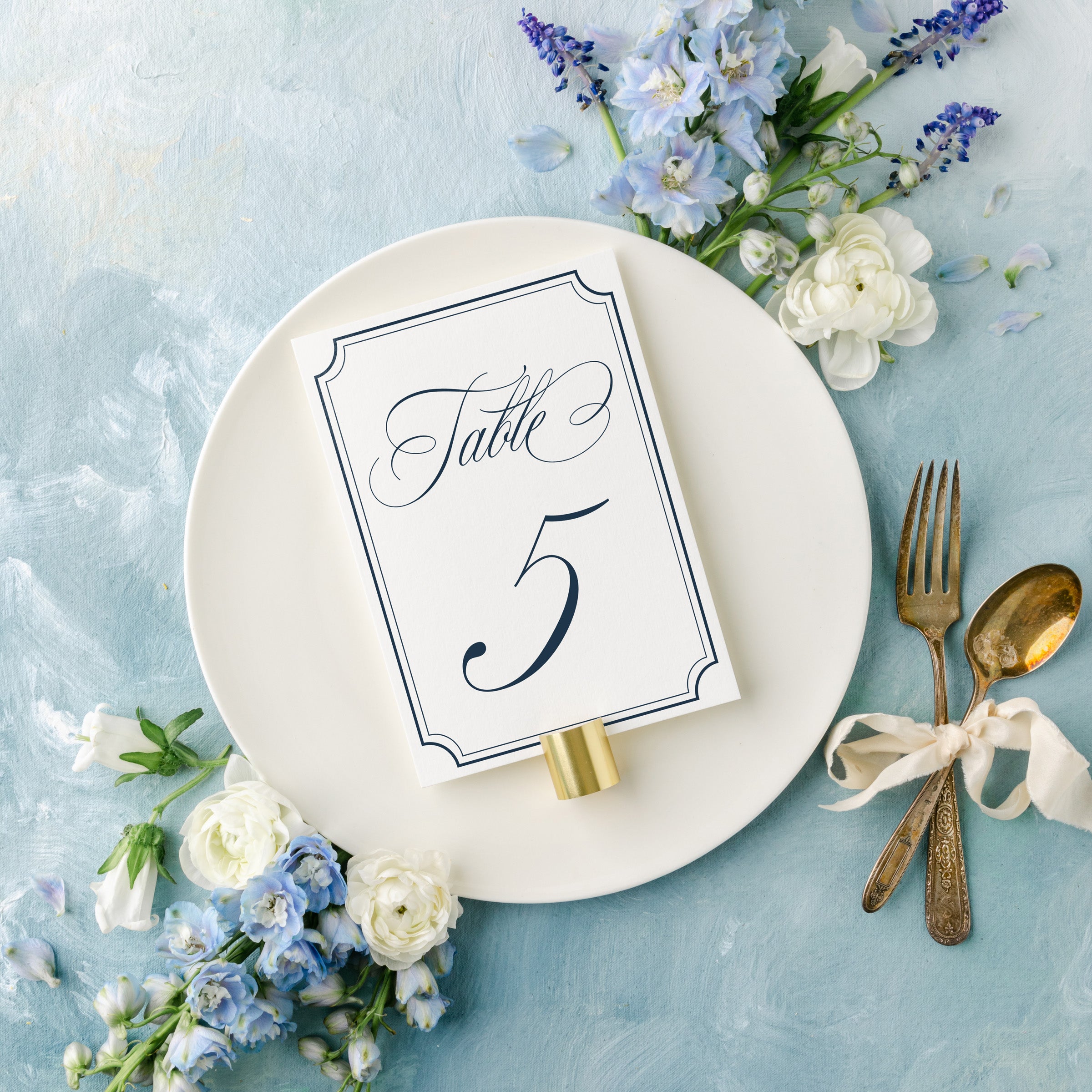 Elegant Coastal Table Number
