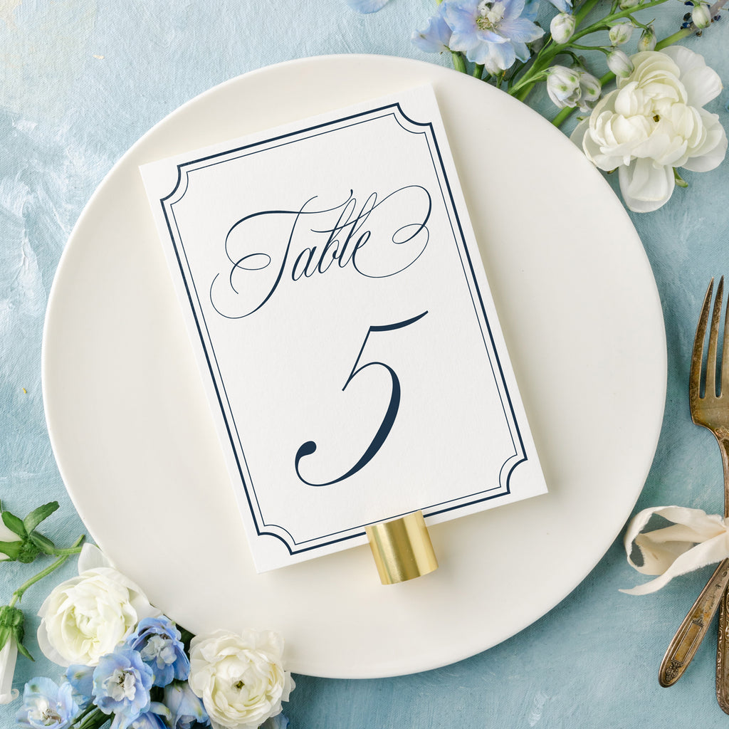 Elegant Coastal Table Number