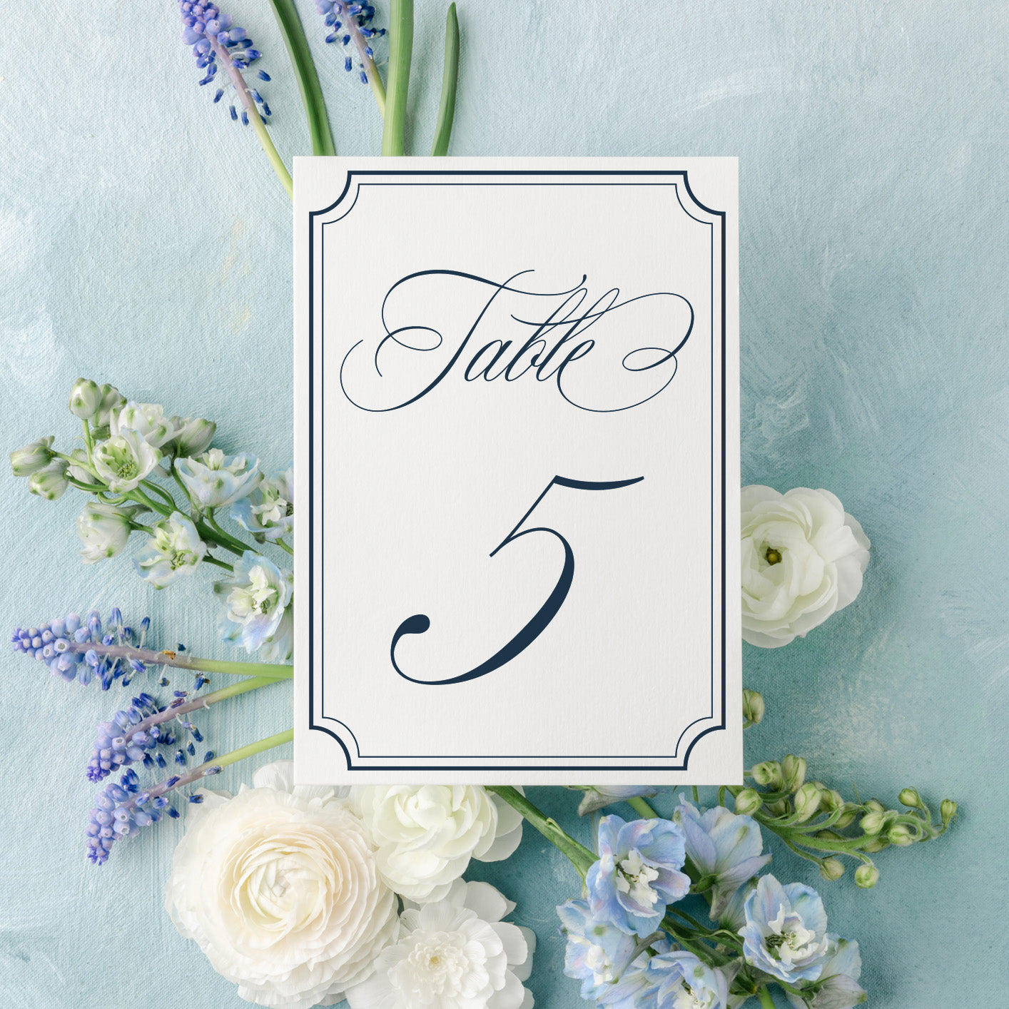 Elegant Coastal Table Number