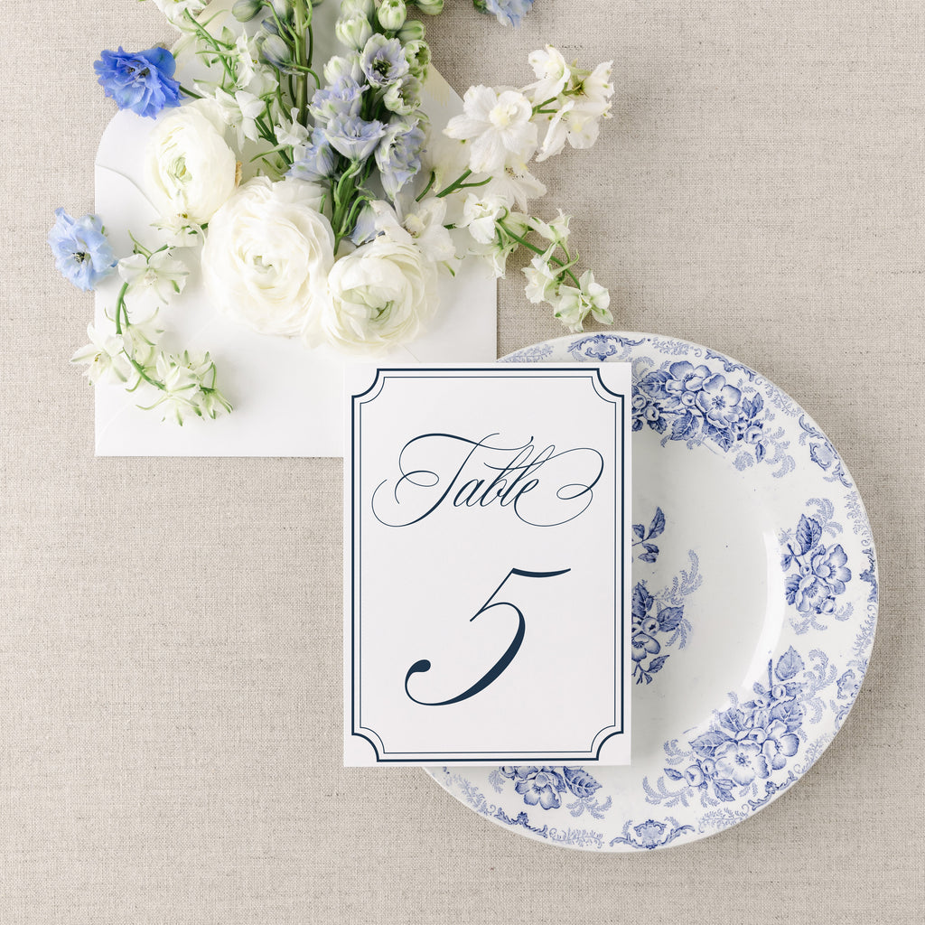 Elegant Coastal Table Number