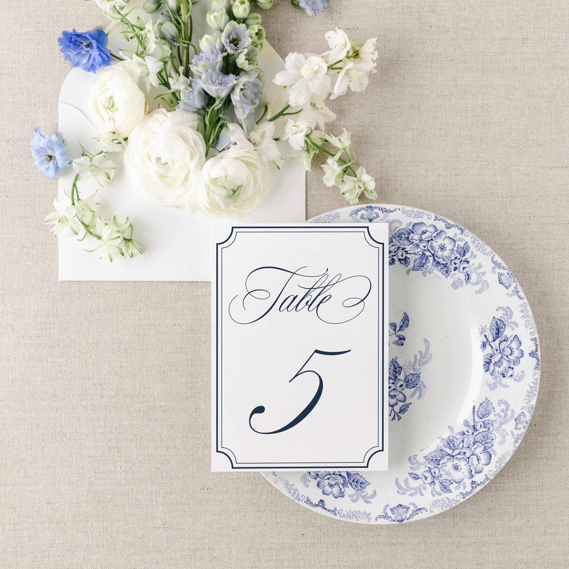 Elegant Coastal Table Number