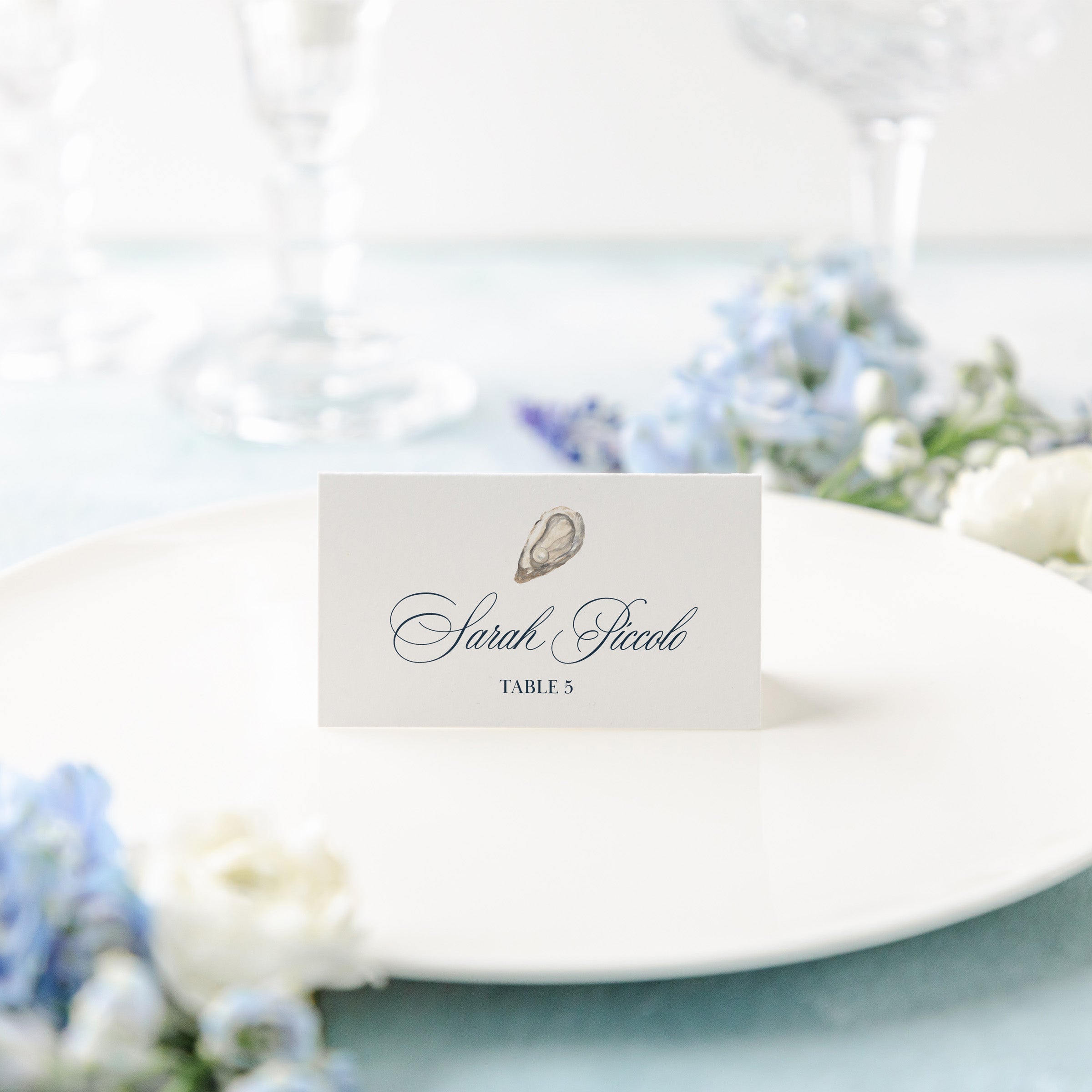 Elegant Coastal Place Card
