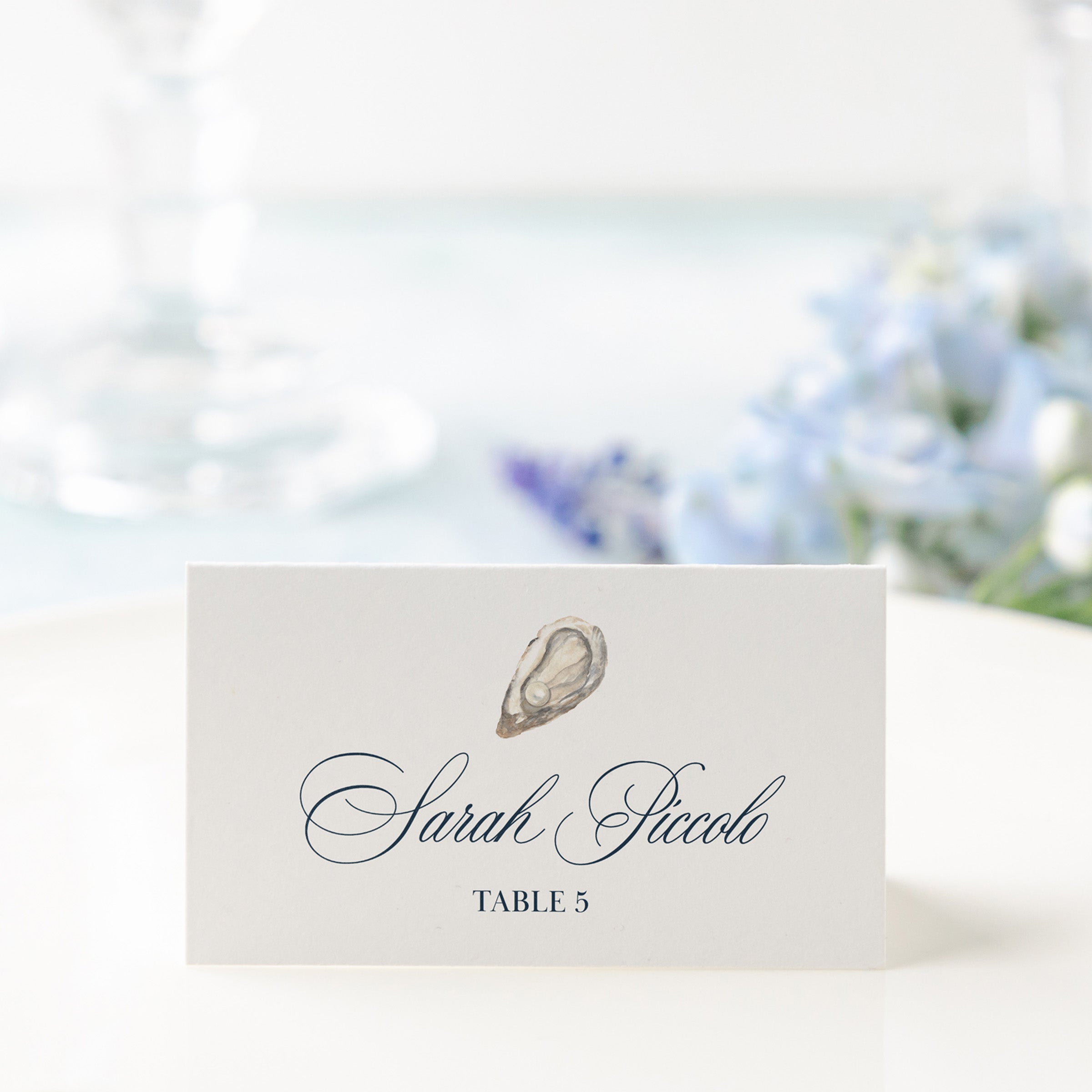 Elegant Coastal Place Card