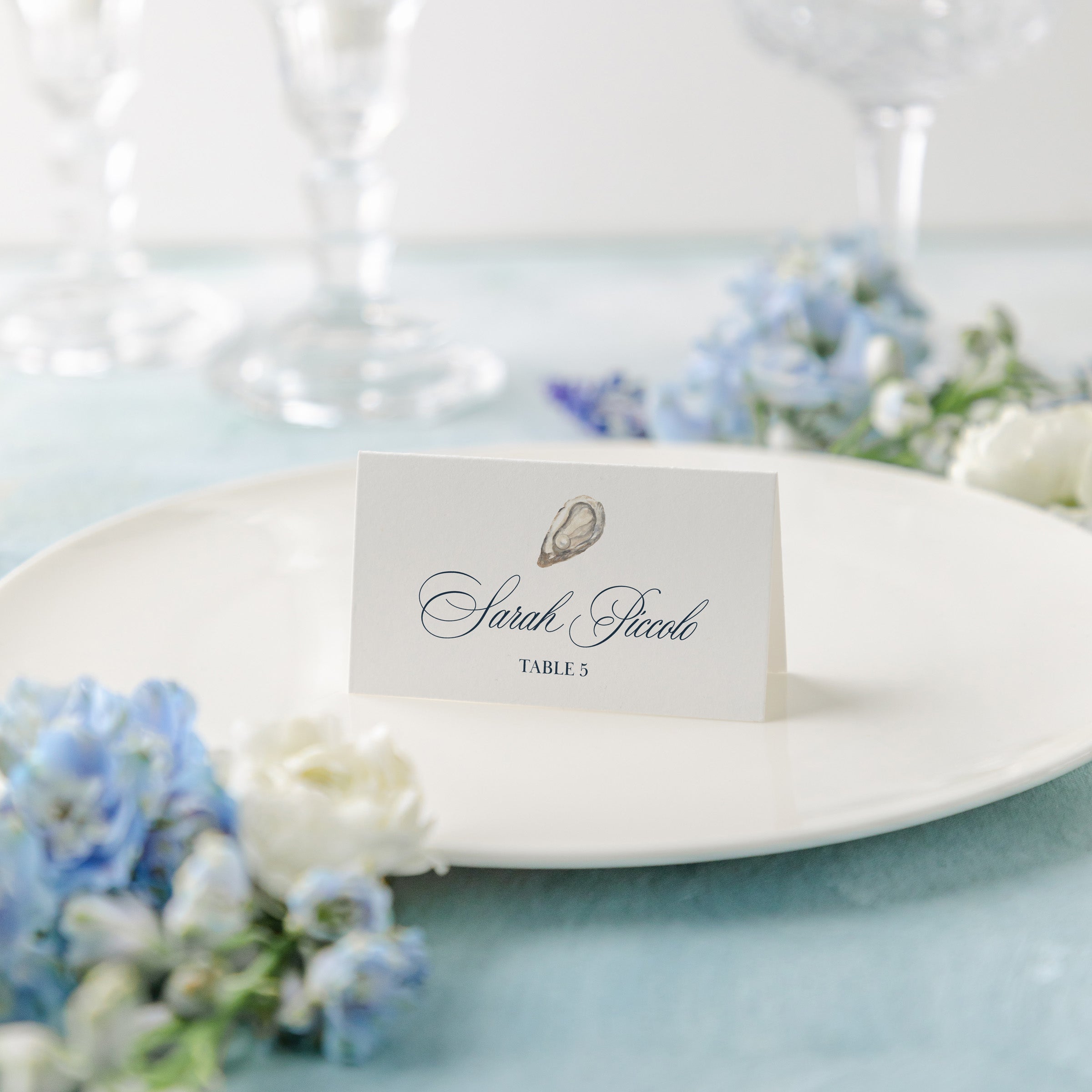 Elegant Coastal Place Card