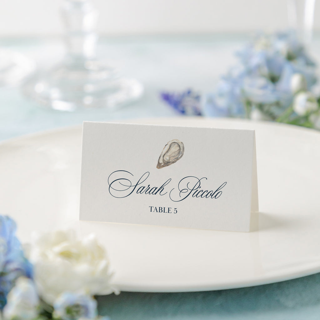Elegant Coastal Place Card