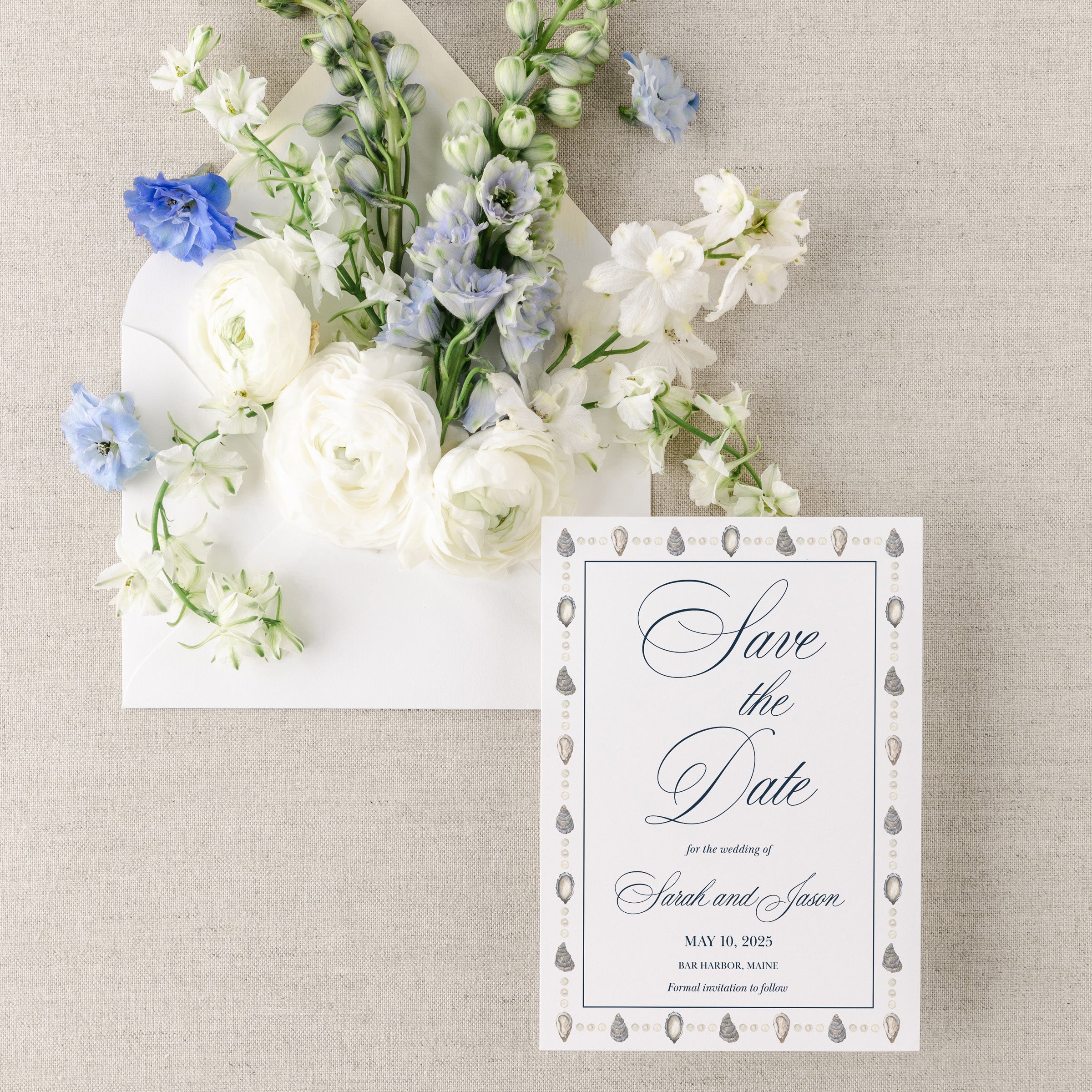 Elegant Coastal Save the Date