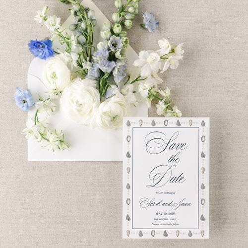 Elegant Coastal Save the Date
