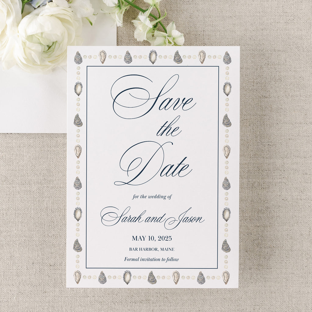 Elegant Coastal Save the Date