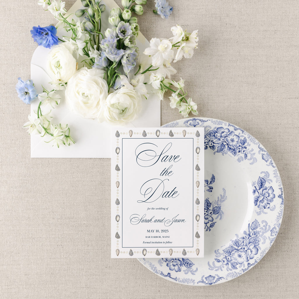 Elegant Coastal Save the Date