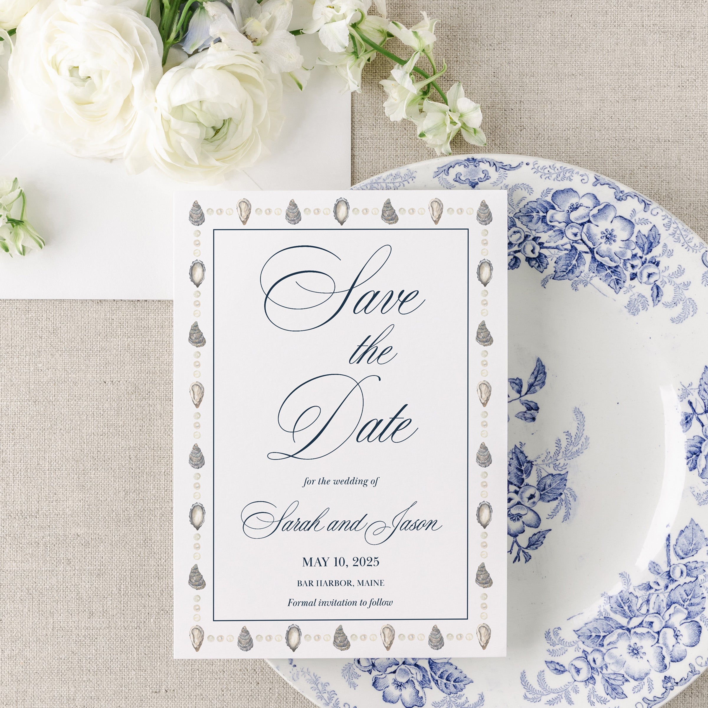 Elegant Coastal Save the Date