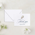 Elegant Coastal Thank You Card