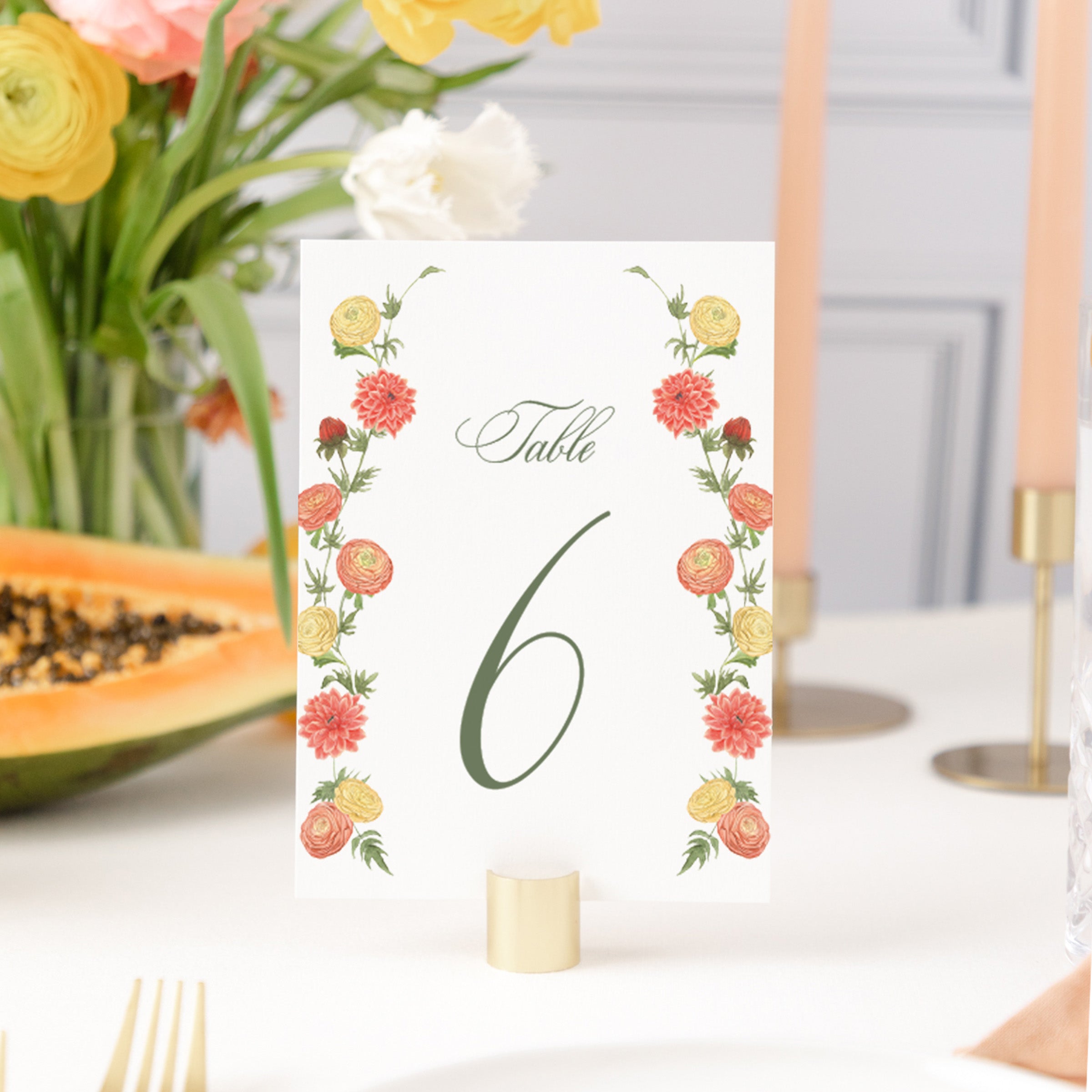 Spring Garden Table Number