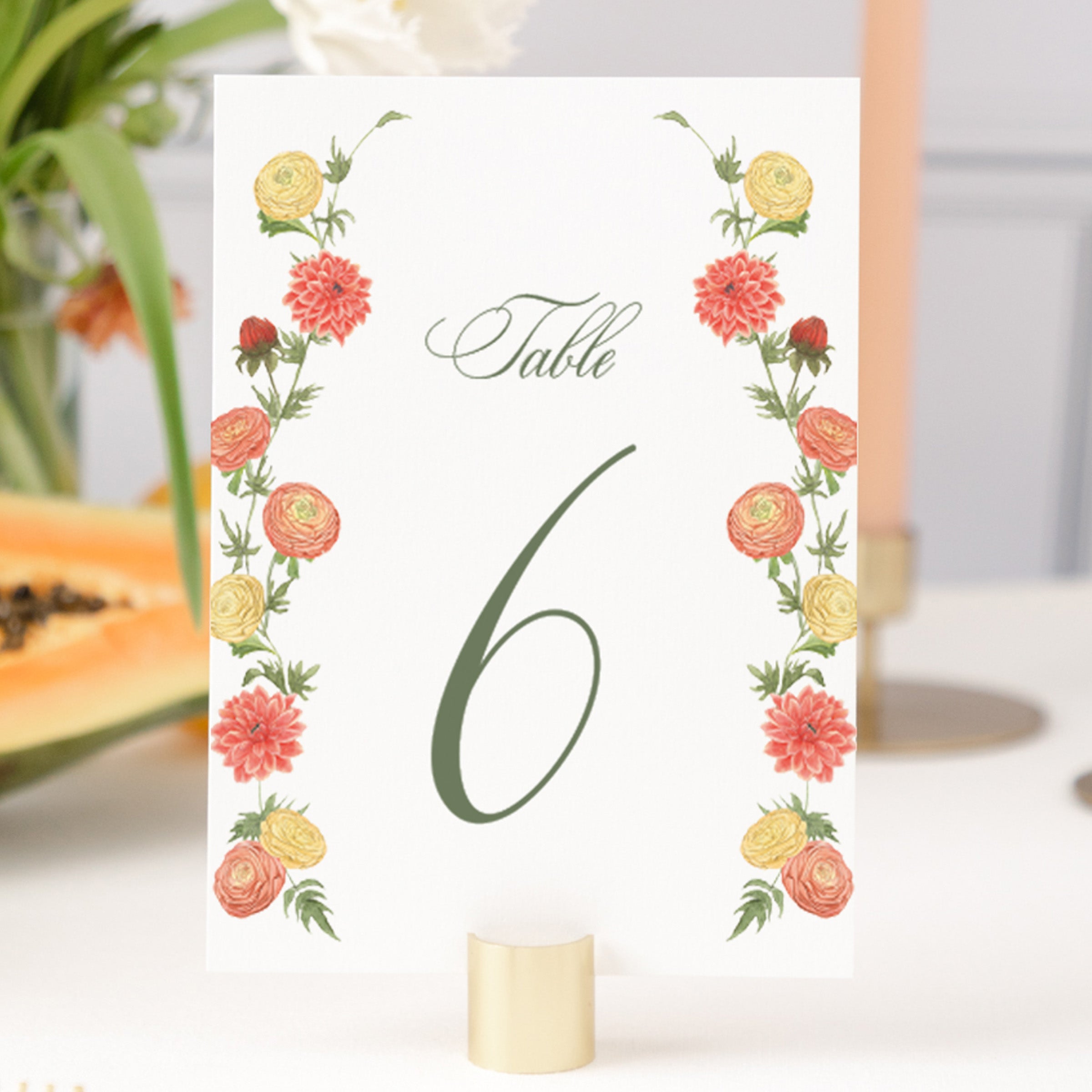 Spring Garden Table Number