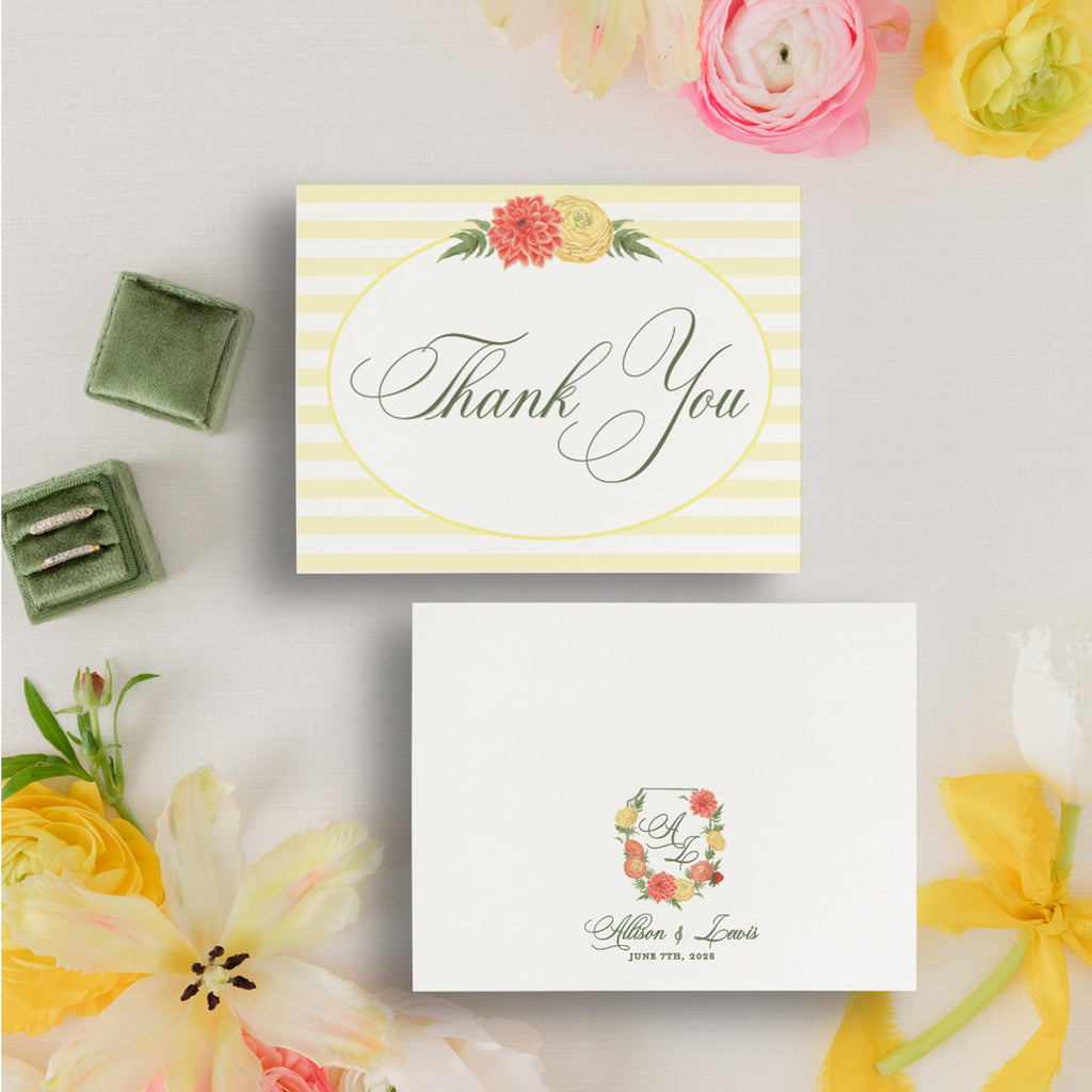 Spring Garden Thank You Card