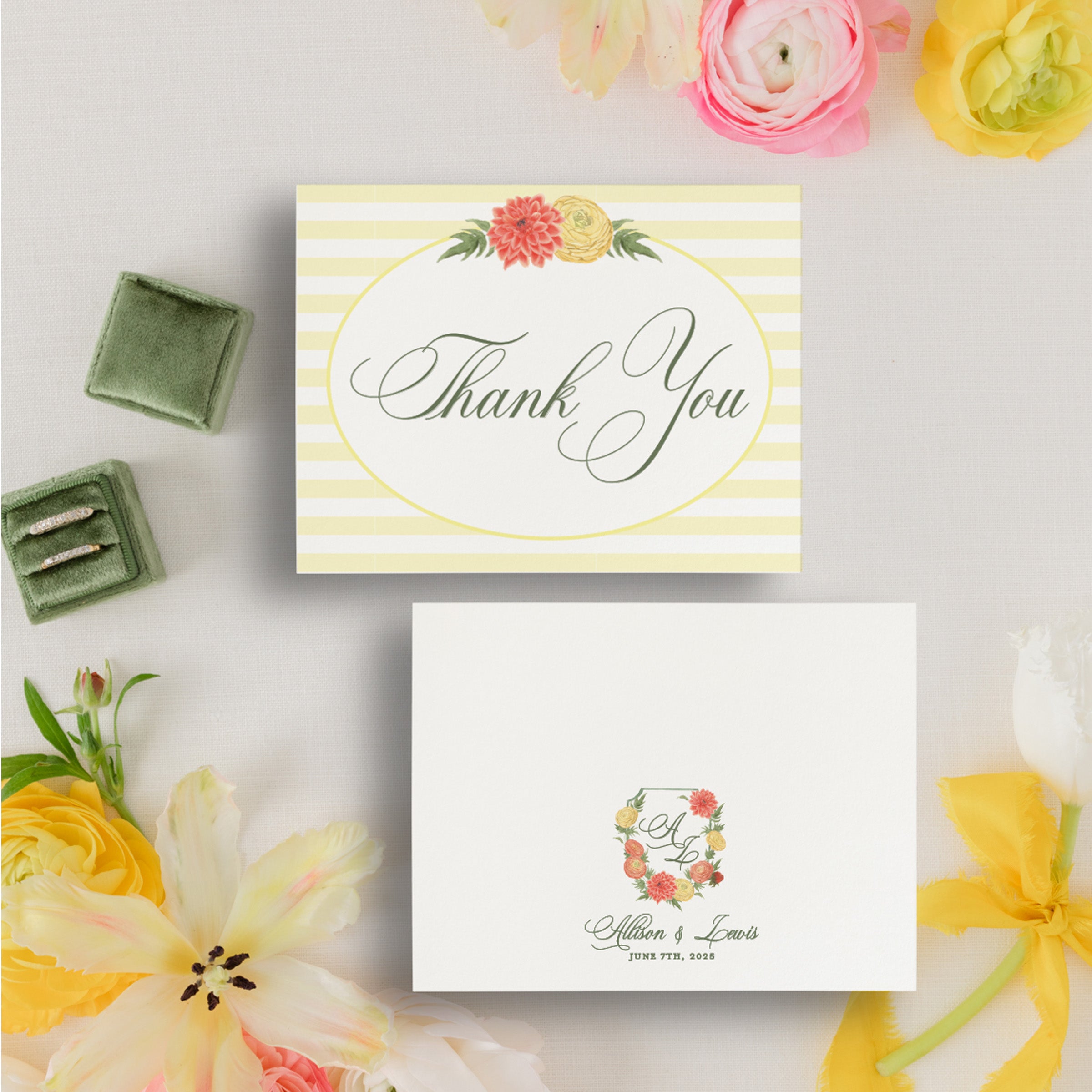 Spring Garden Thank You Card