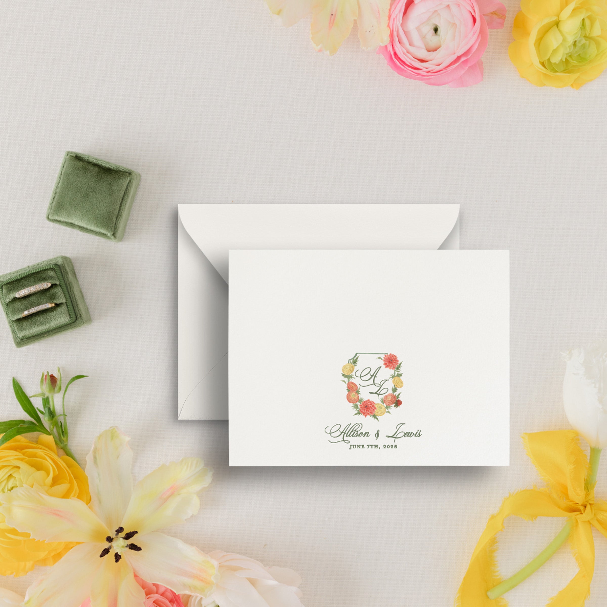 Spring Garden Thank You Card