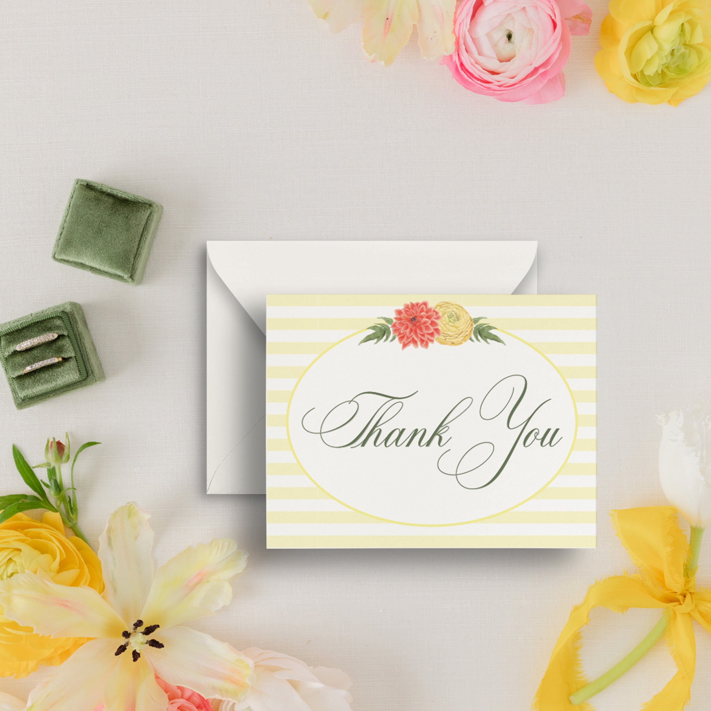 Spring Garden Thank You Card