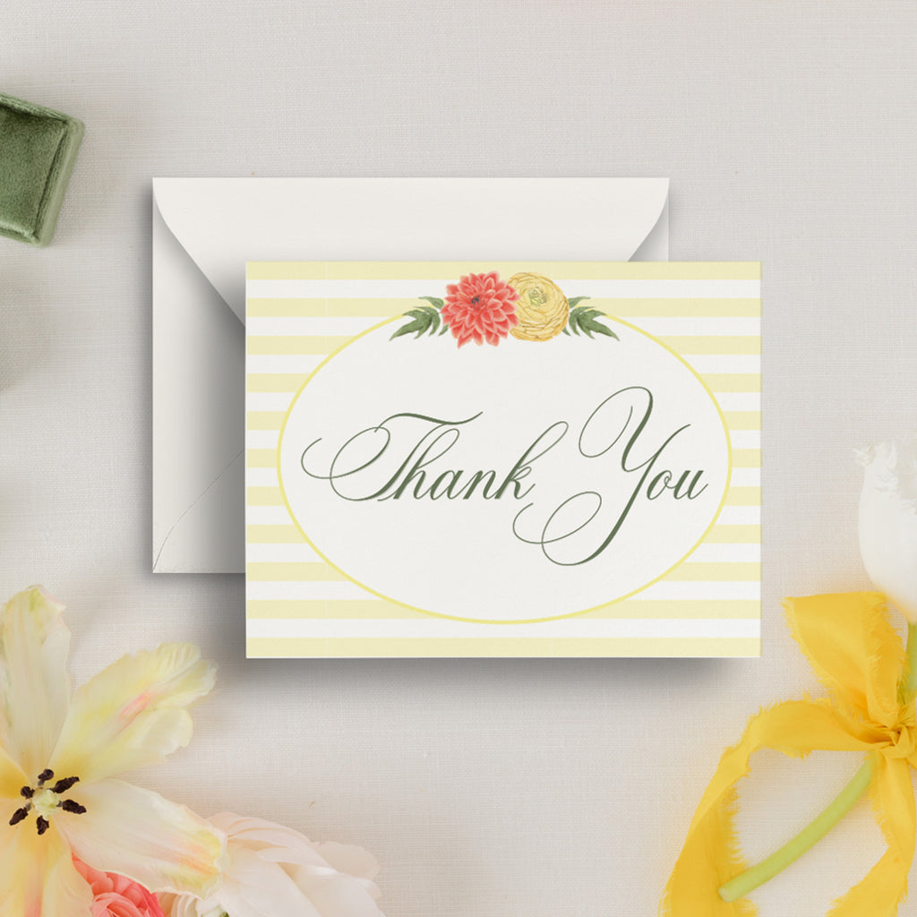 Spring Garden Thank You Card