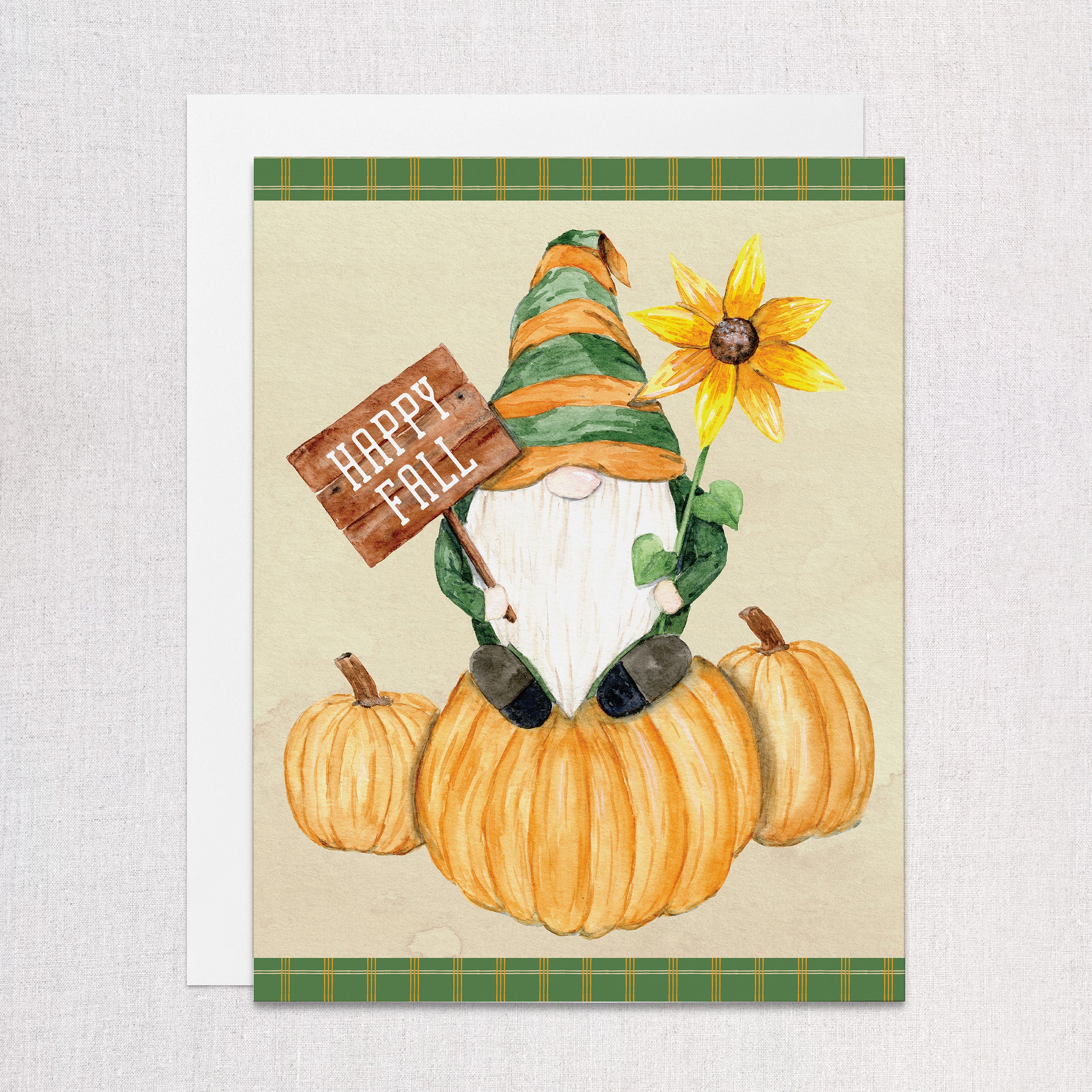 Fall Gnome Greeting Card