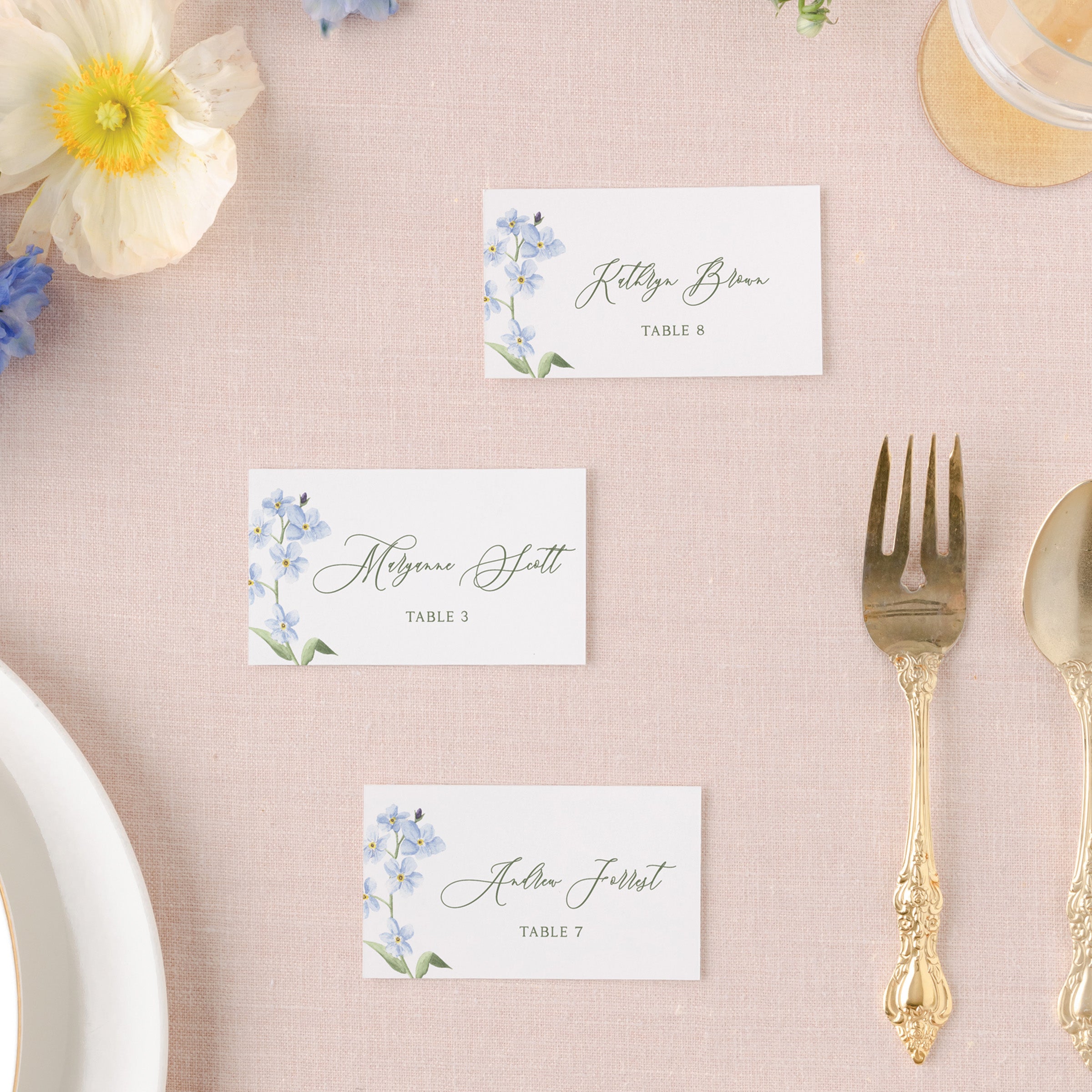 Summer Floral Place Card