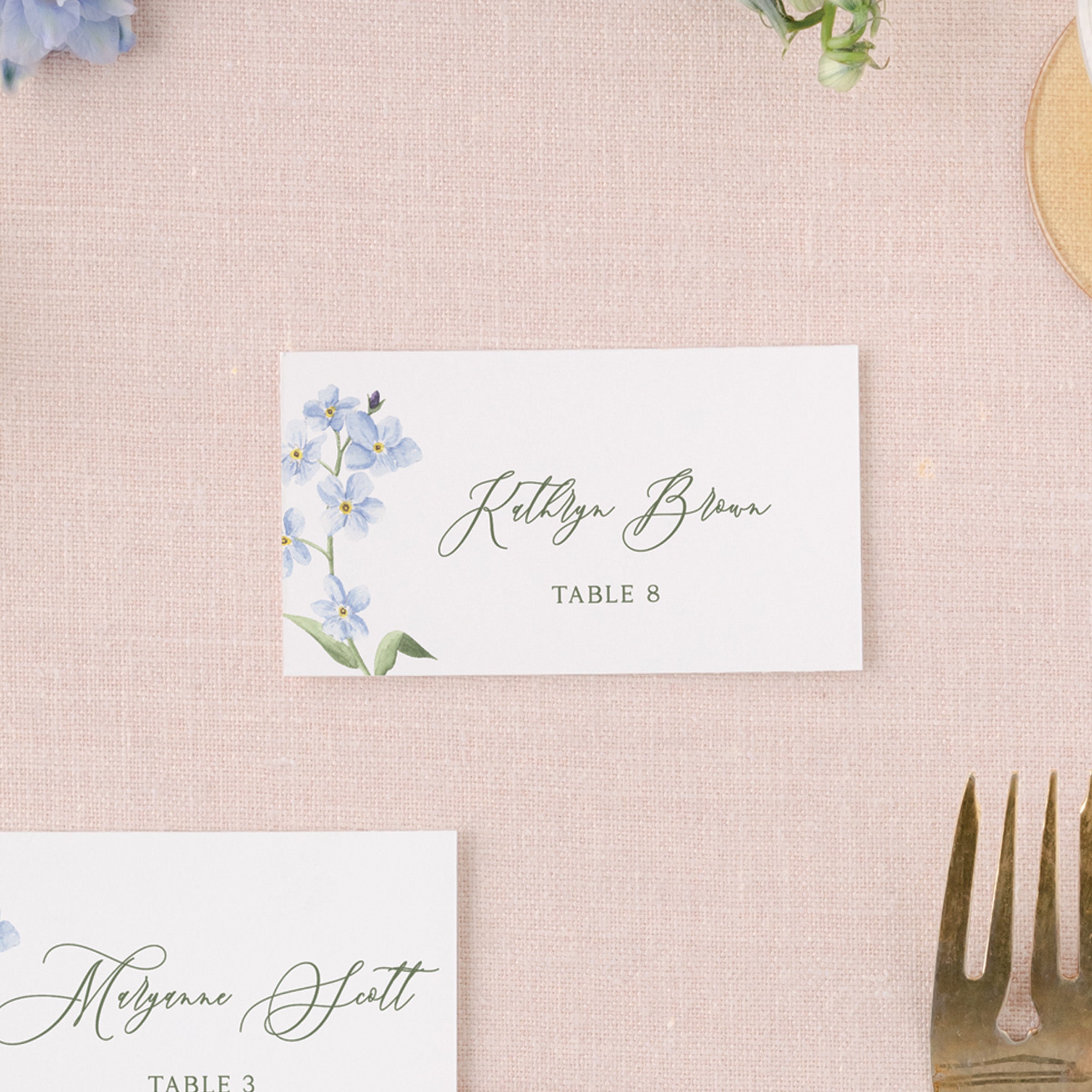 Summer Floral Place Card