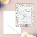 Summer Floral Scallop Thank You Card