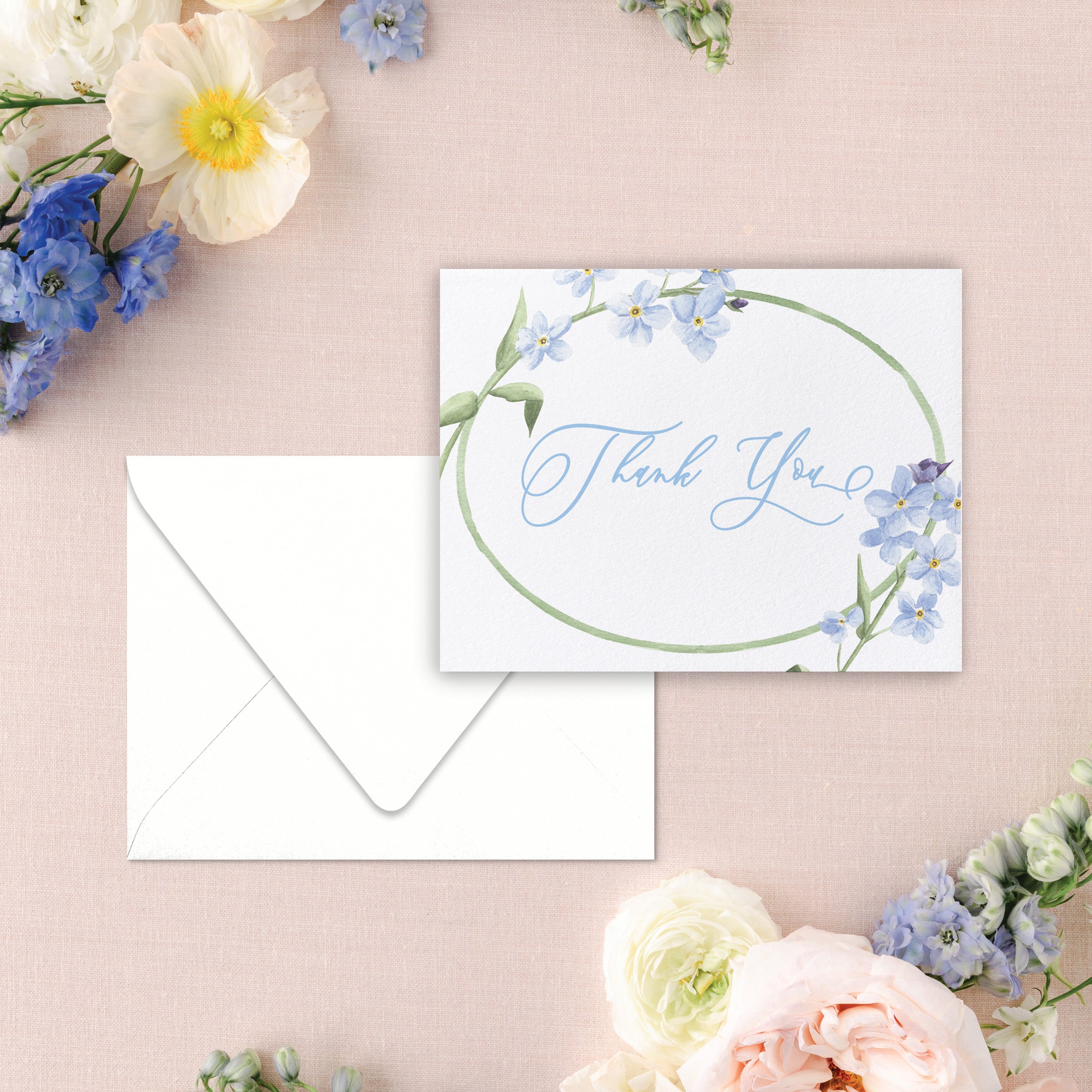 Summer Floral Thank You Card
