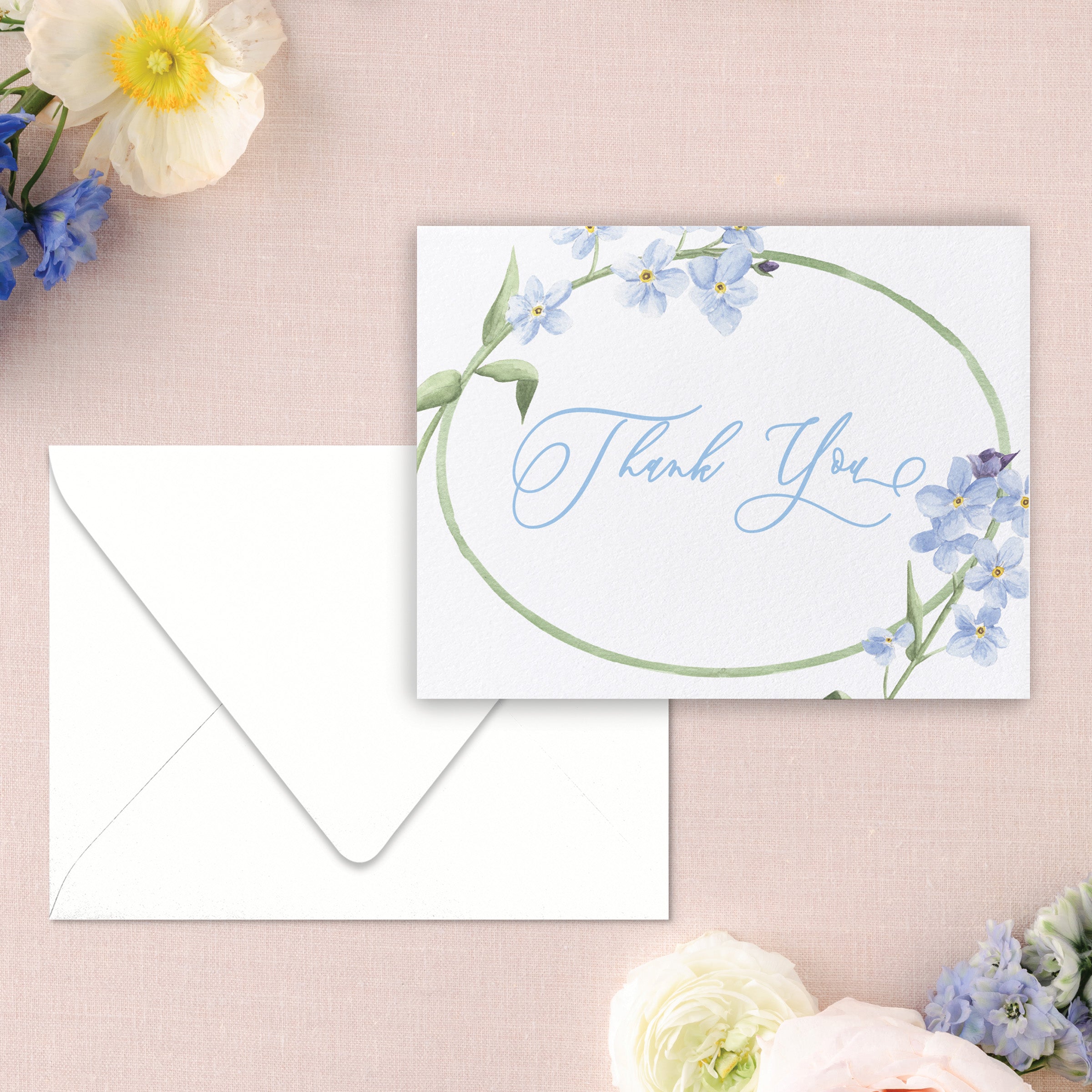 Summer Floral Thank You Card