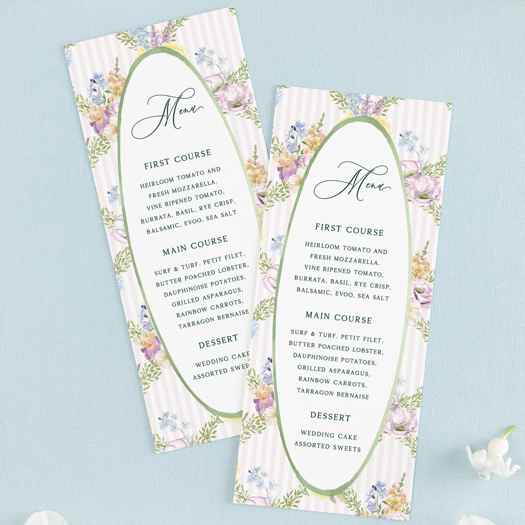 Garden Party Dinner Menu