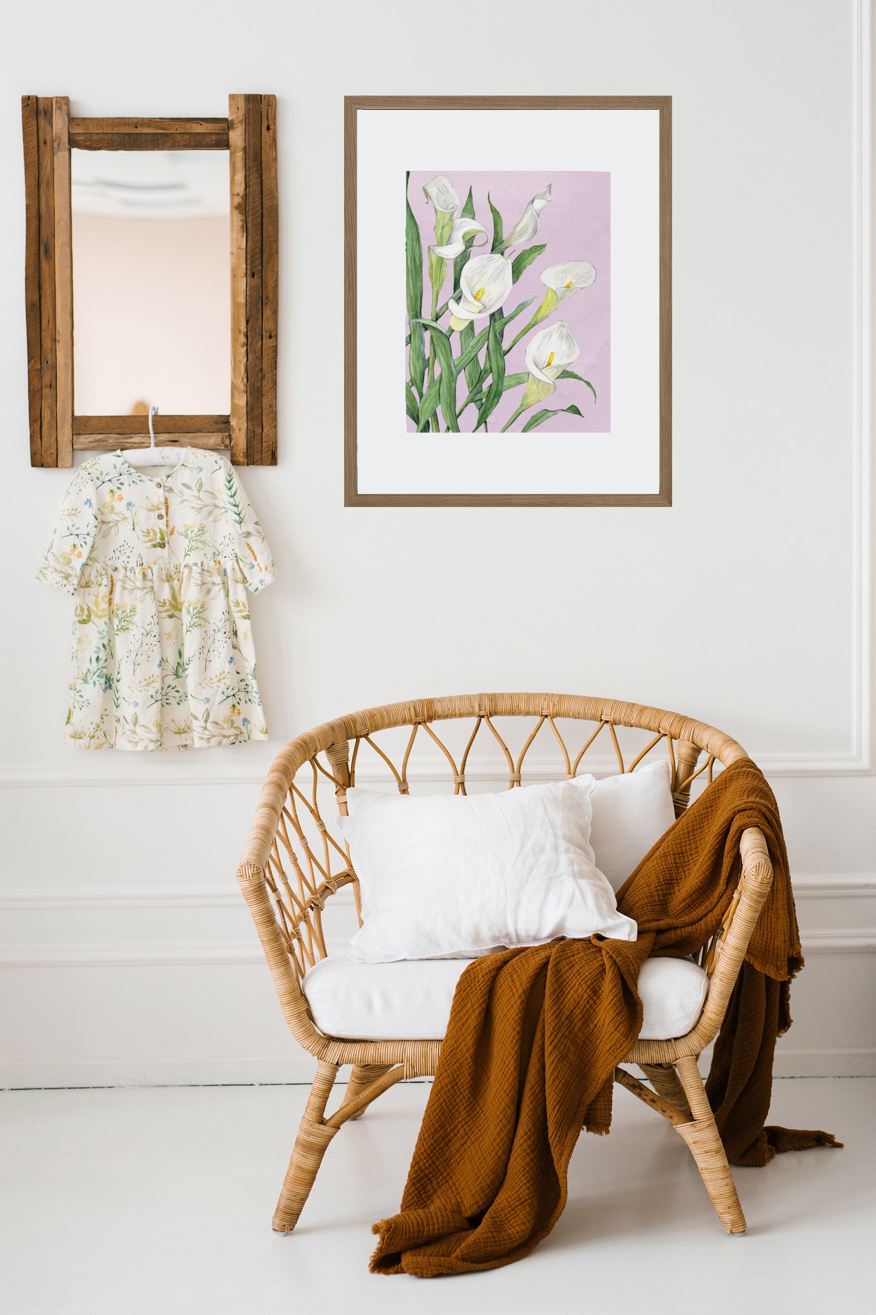 Calla Lilies Botanical Art Print