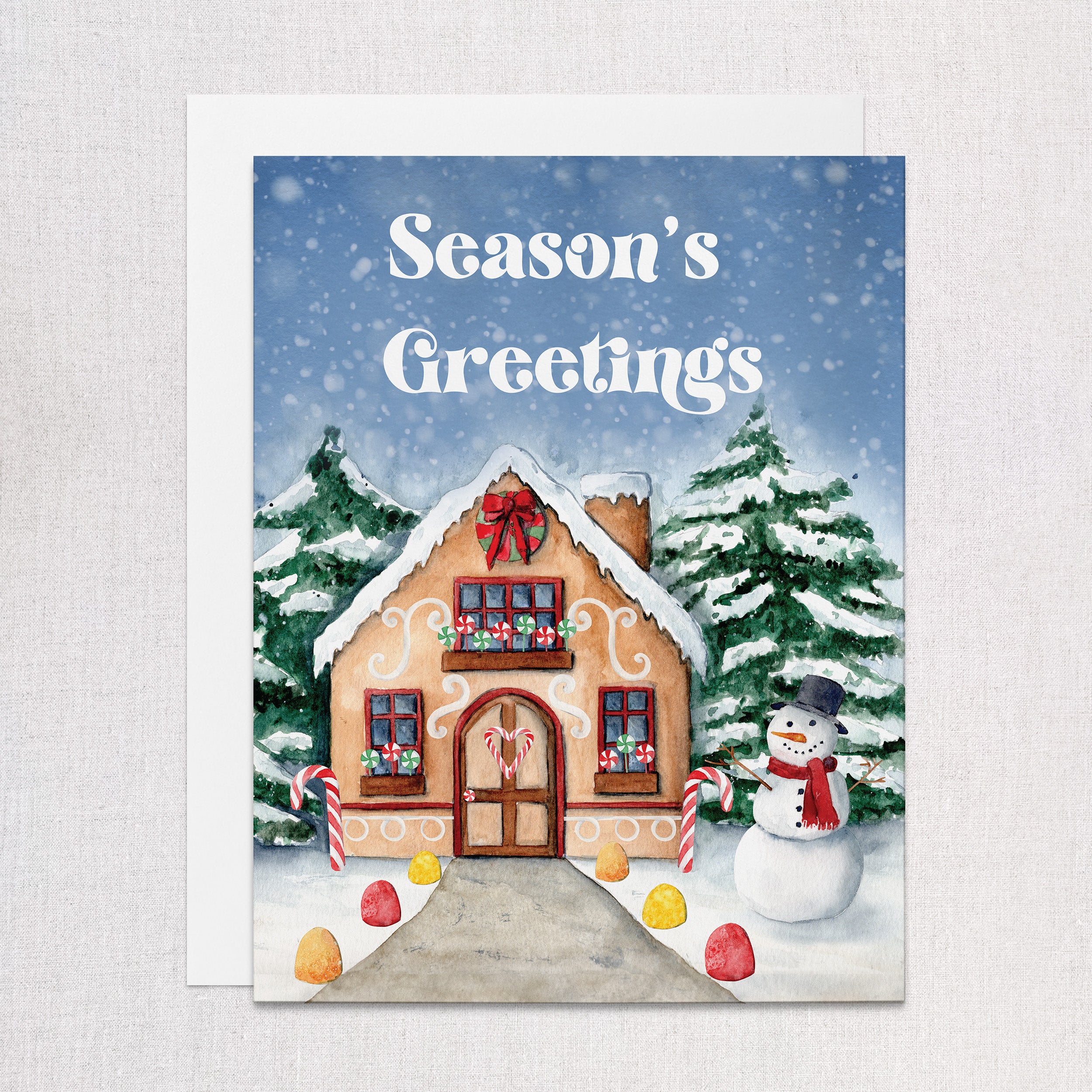 Season's Greetings Gingerbread House Card