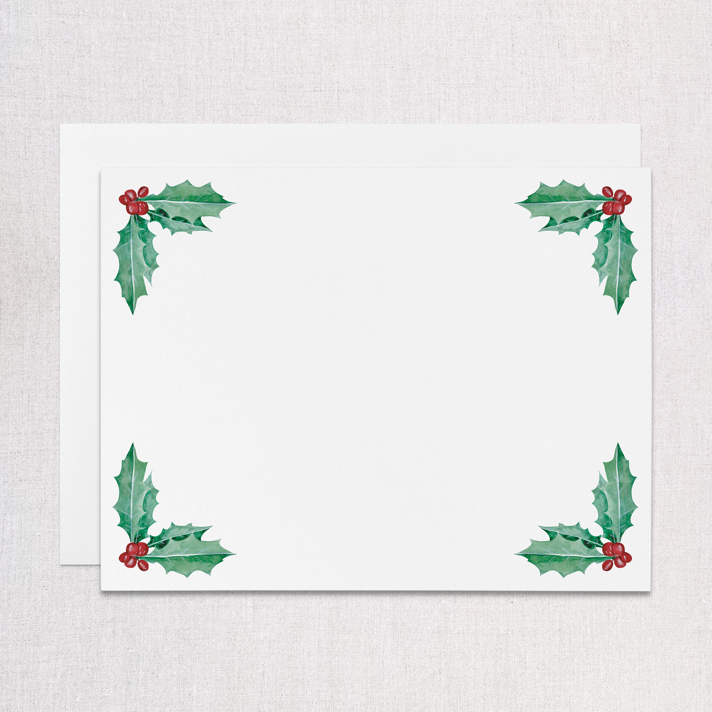 Holly Note Card Set