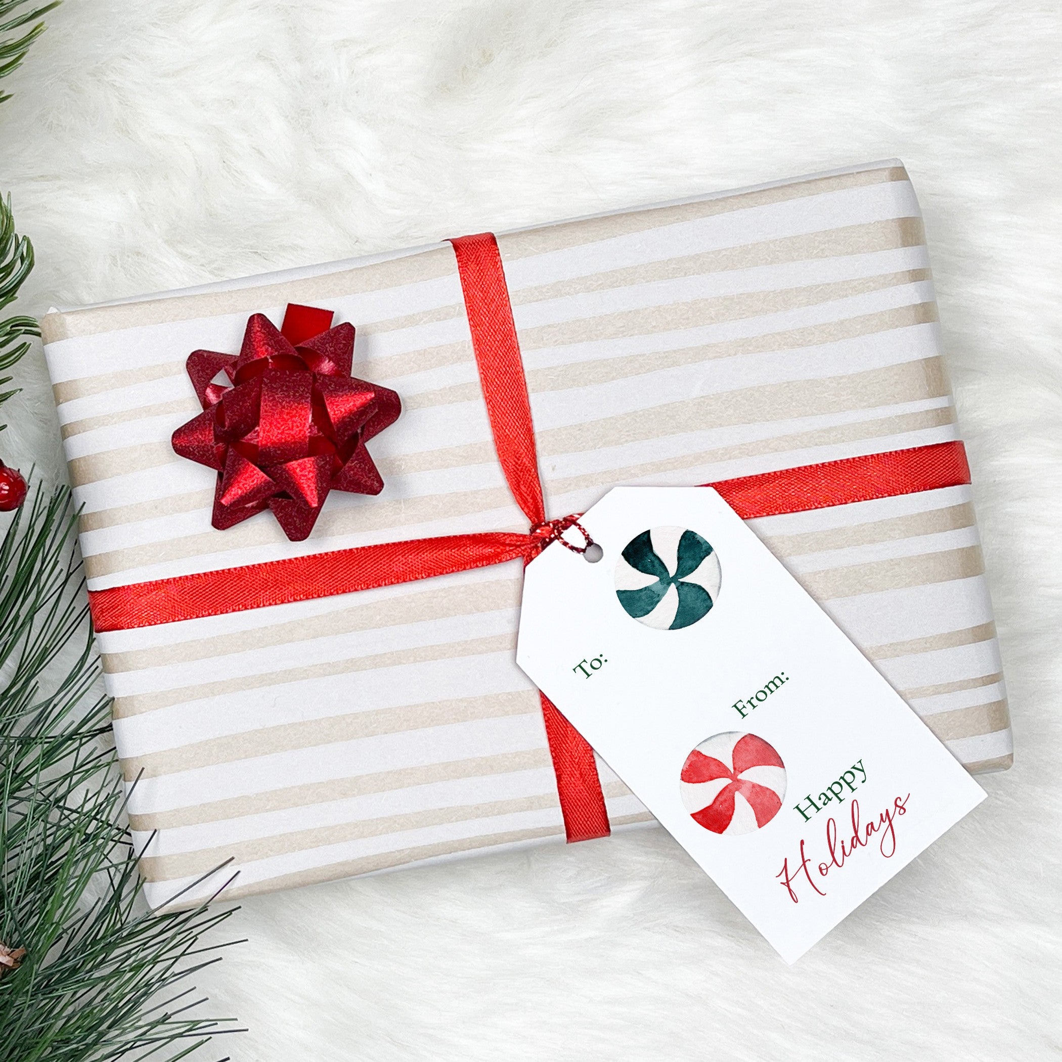 Candy Cane and Winter Mint Gift Tags