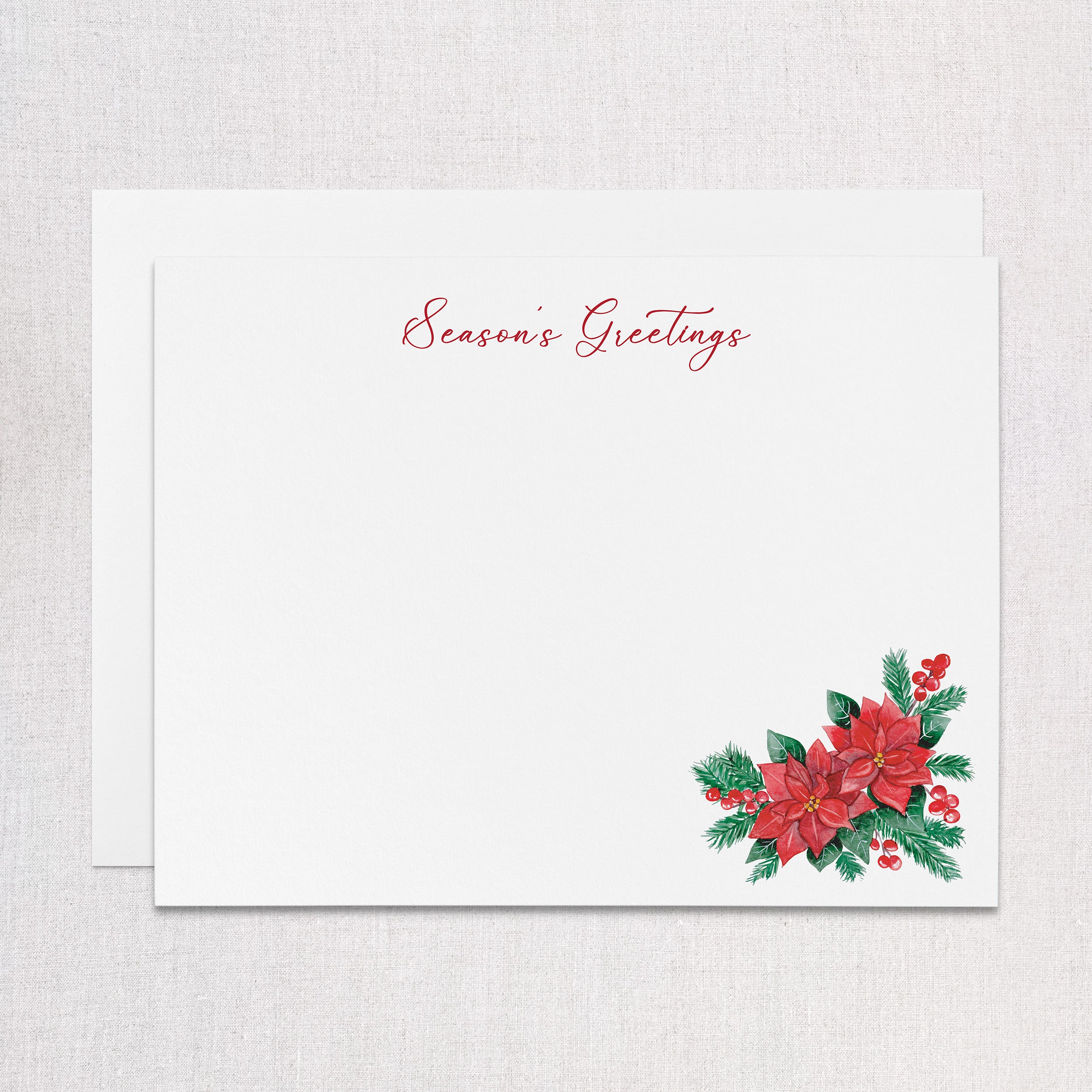 Poinsettia Note Card Set