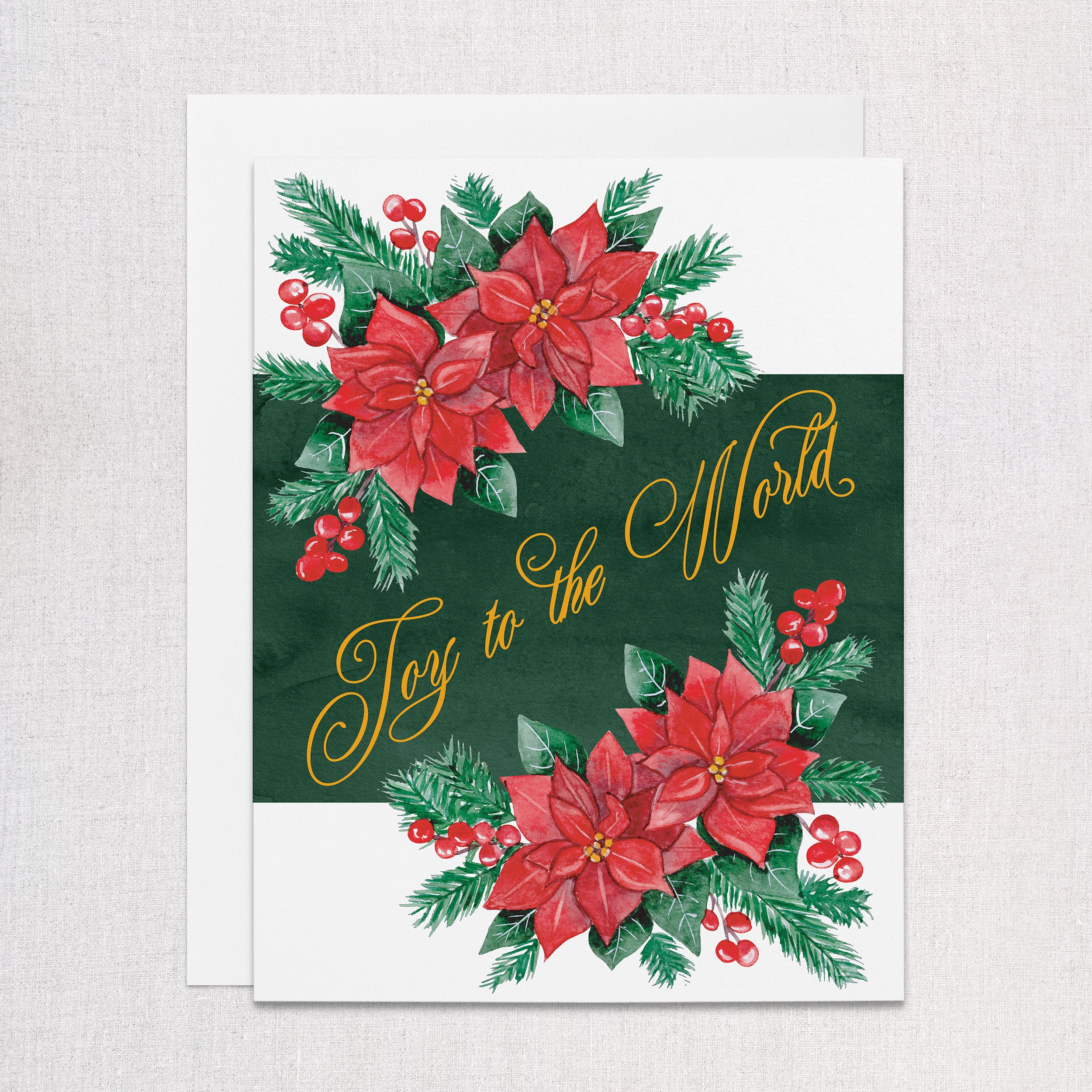 Joyful Poinsettia Greeting Card